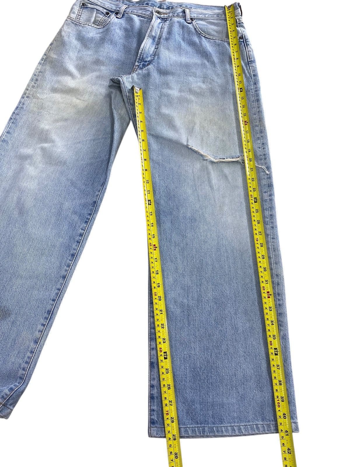 Japanese Brand Japanese Brand Acid Blue Wash Ripped Style Jeans Size US 35 - 8 Thumbnail