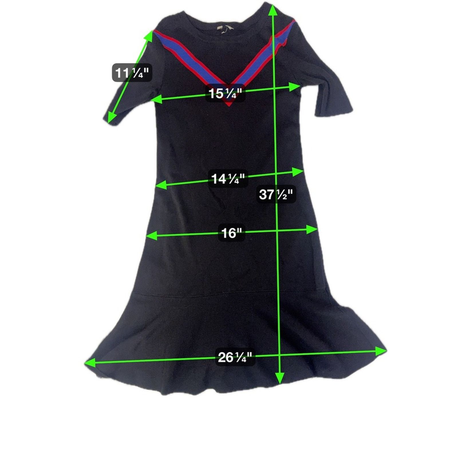 Sandro Sandro Paris Chevron Knit Fit & Flare Dress Size XS / US 0-2 / IT 36-38 - 2 Thumbnail