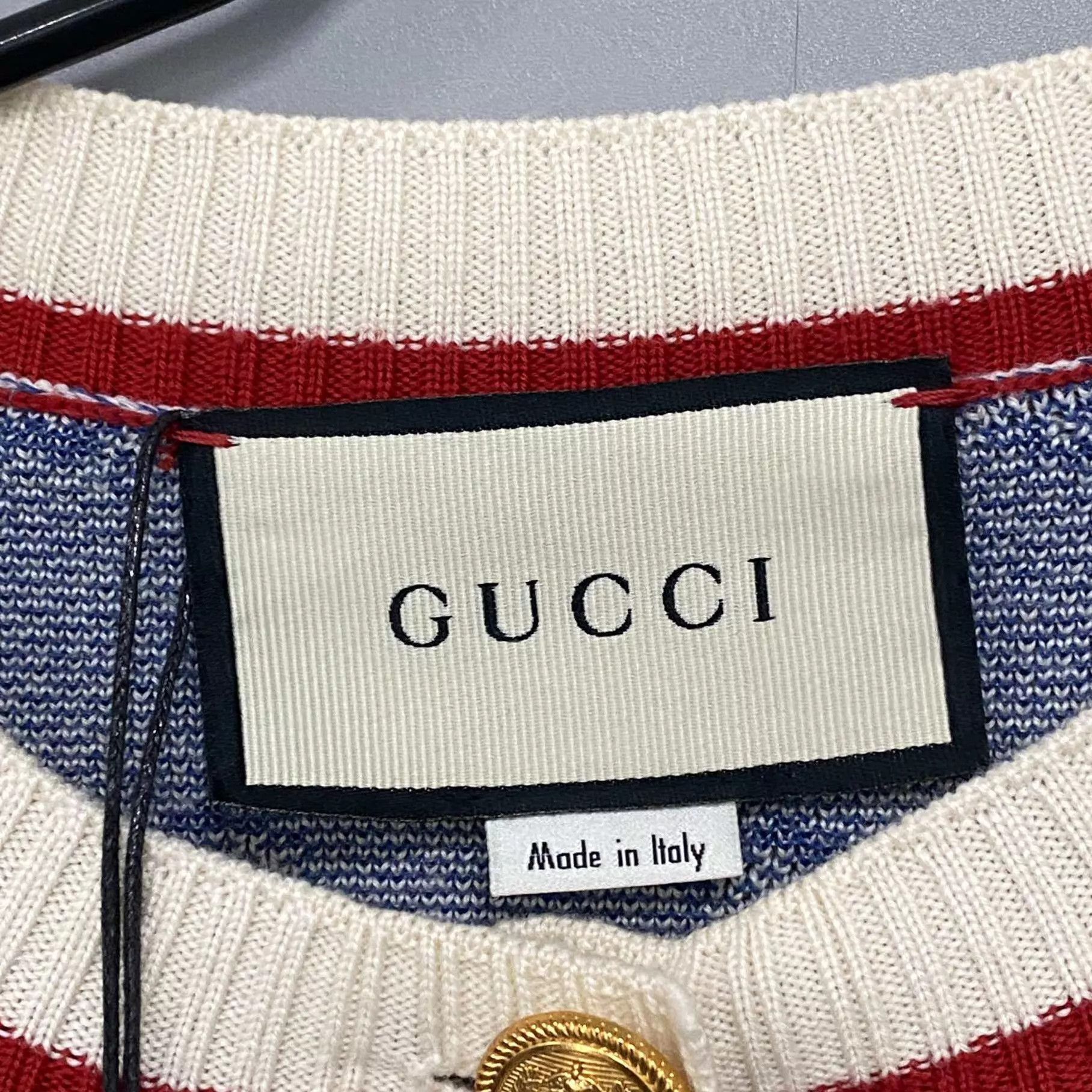 Gucci GUCCI Mist Blue Gold Button Cardigan S Size S / US 4 / IT 40 - 5 Thumbnail