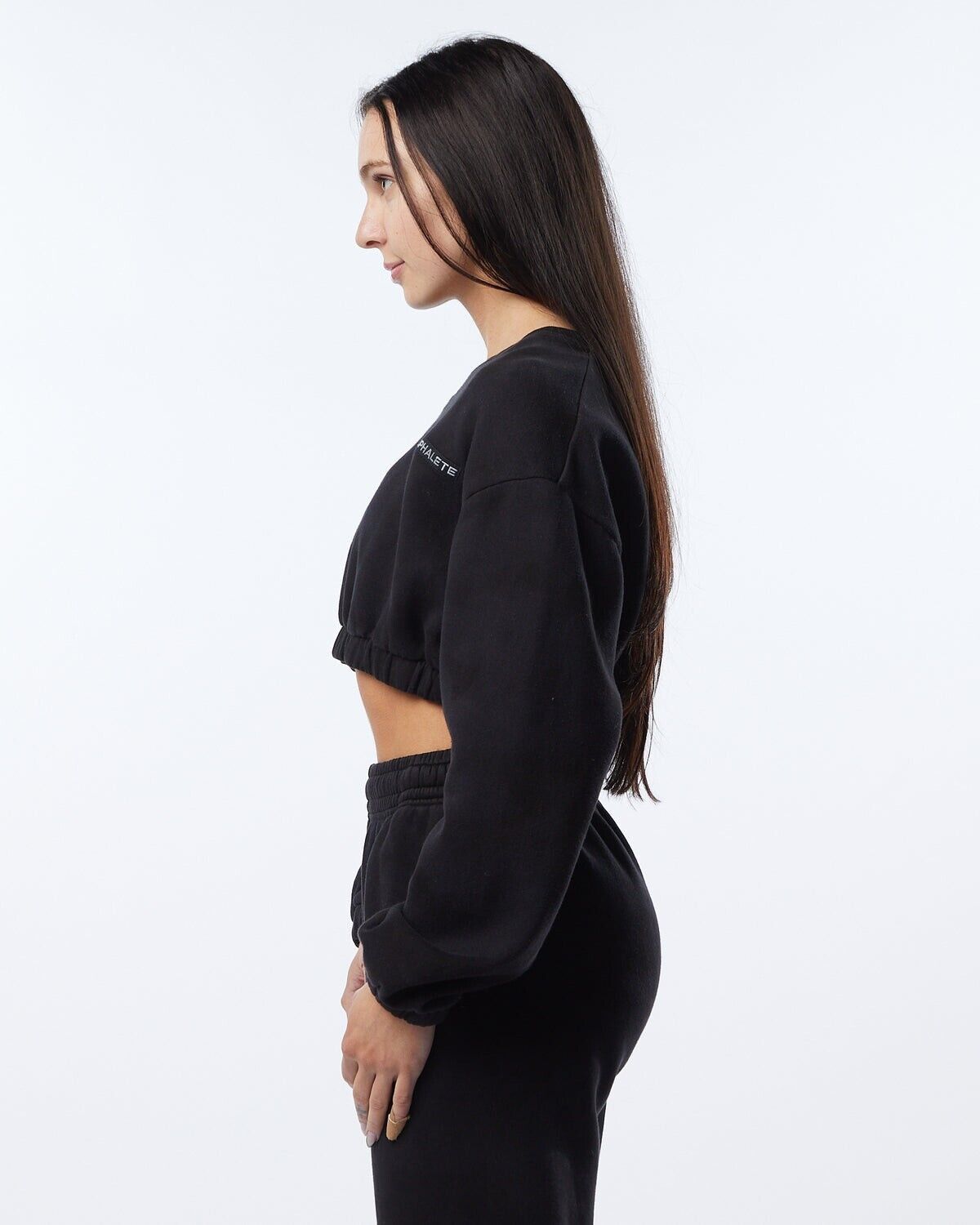 Alphalete Athletics Alphalete Women's Washed Oversized Sweater - Faded Black - Size L / US 10 / IT 46 - 3 Thumbnail