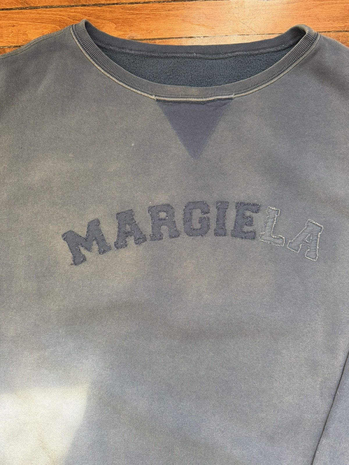Maison Margiela $1.2k worn-look organic-cotton sweatshirt, XL (oversized),IT Size US XL / EU 56 / 4 - 9 Thumbnail