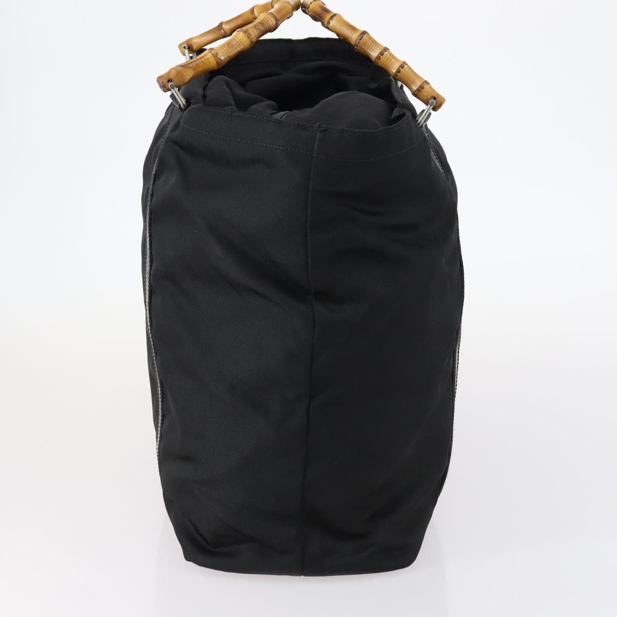 Gucci GUCCI Bamboo Tote Bag Nylon Black Silver 002 2052 0412 5 Size ONE SIZE - 5 Thumbnail