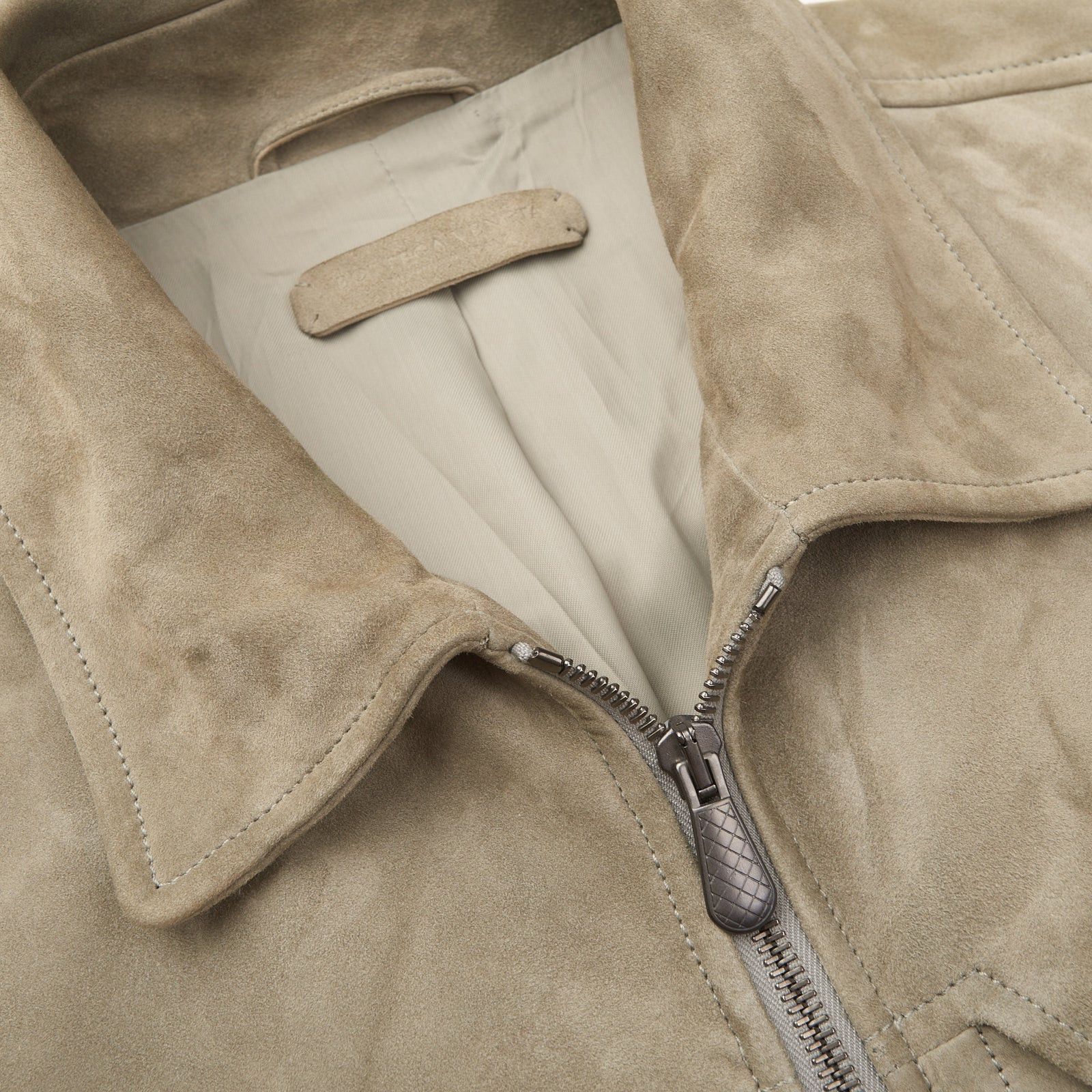 Bottega Veneta BOTTEGA VENETA Gray Suede Leather Flight Bomber Jacket Size US M / EU 48-50 / 2 - 5 Thumbnail