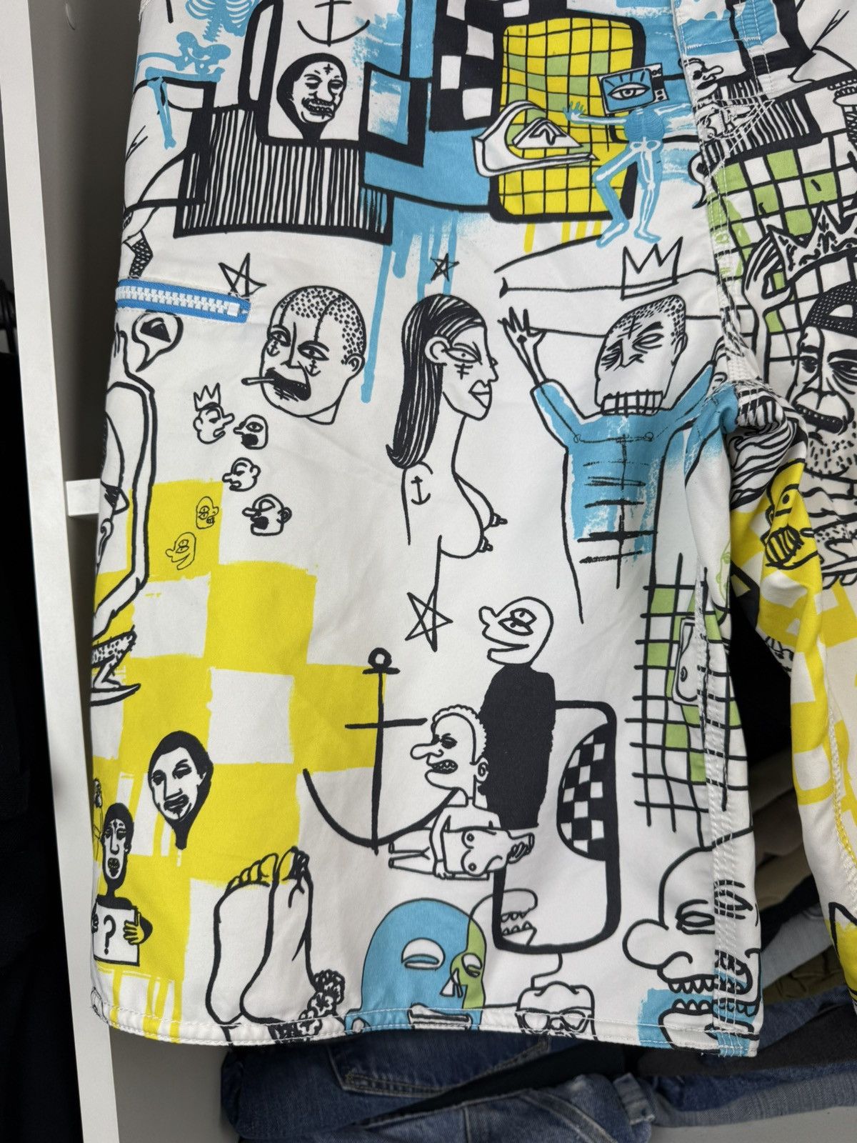 Quiksilver Quiksilver Off The Lip Board Shorts Swim Trunks Graffiti Y2K Size US 34 / EU 50 - 8 Thumbnail