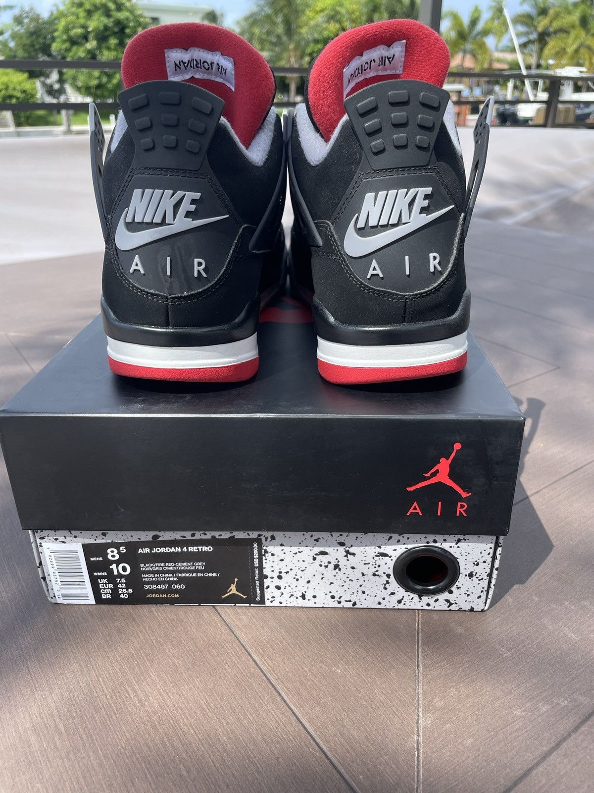 Jordan Brand Air Jordan 4 Retro Bred 2019 Size US 8.5 / EU 41-42 - 5 Thumbnail