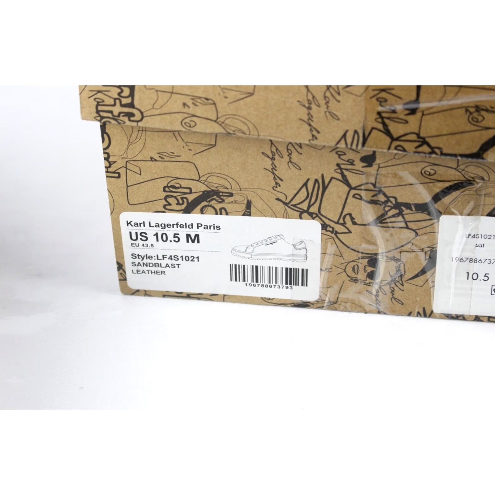 Karl Lagerfeld Karl Lagerfeld Paris Men's Suede Sneakers Size 10.5 Sandblast LF4S1021 W/Bag - Beige Leather Casual Shoes, 10.5 Mens, Sandblast, Logo, Fashion Sneaker Size US 11 / EU 44 - 7 Thumbnail