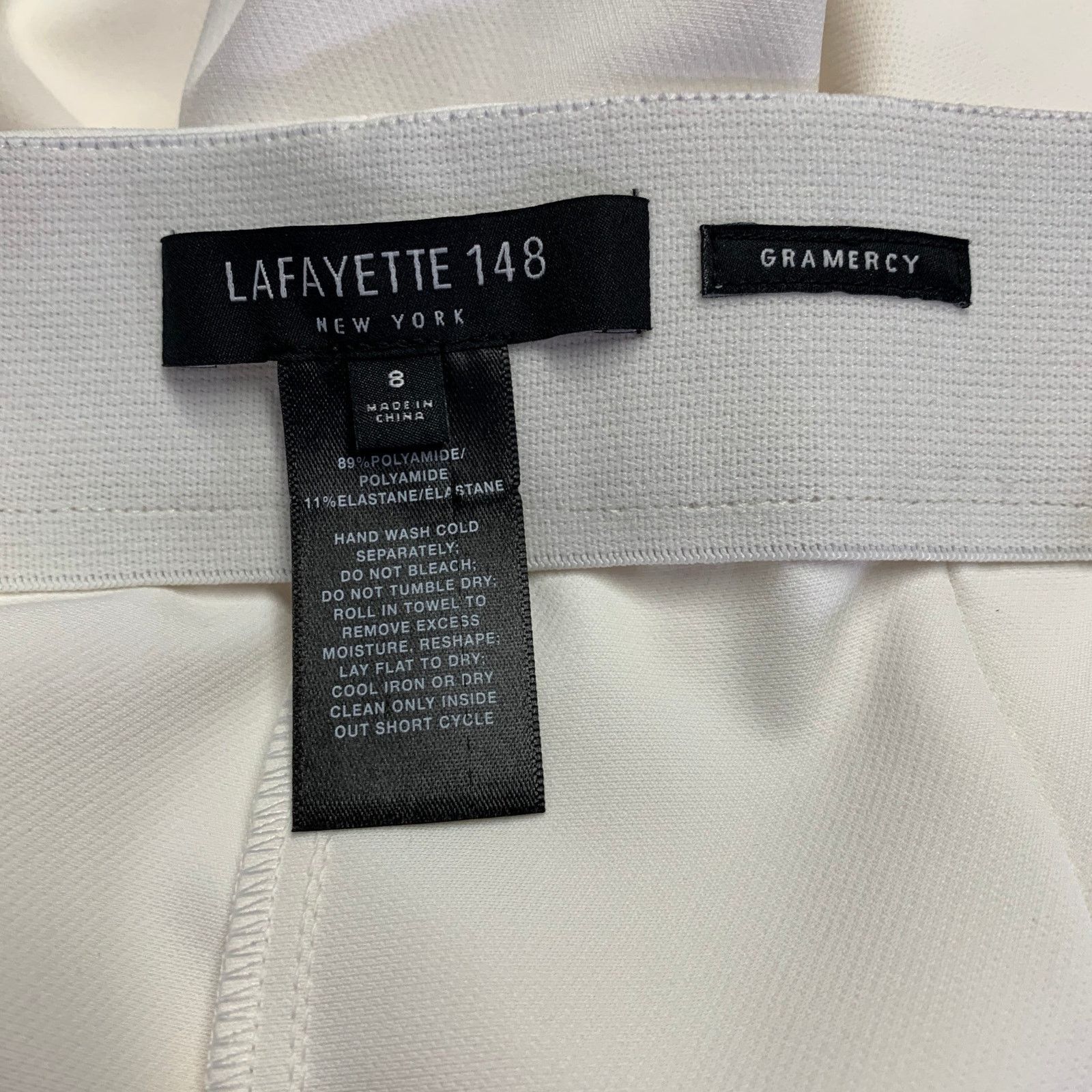 Lafayette 148 Size 8 White Polyamide Blend Trouser Casual Pants Size US 26 / EU 42 - 3 Thumbnail