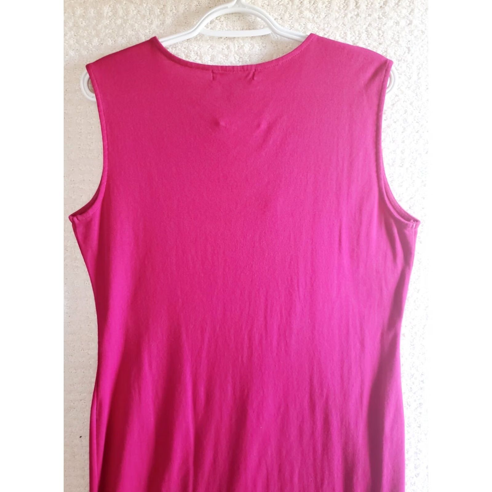 Ralph Lauren LAUREN RALPH LAUREN WOMEN'S XL MAGENTA SPLIT V-NECK SLEEVELESS DRESS Size XL / US 12-14 / IT 48-50 - 7 Thumbnail