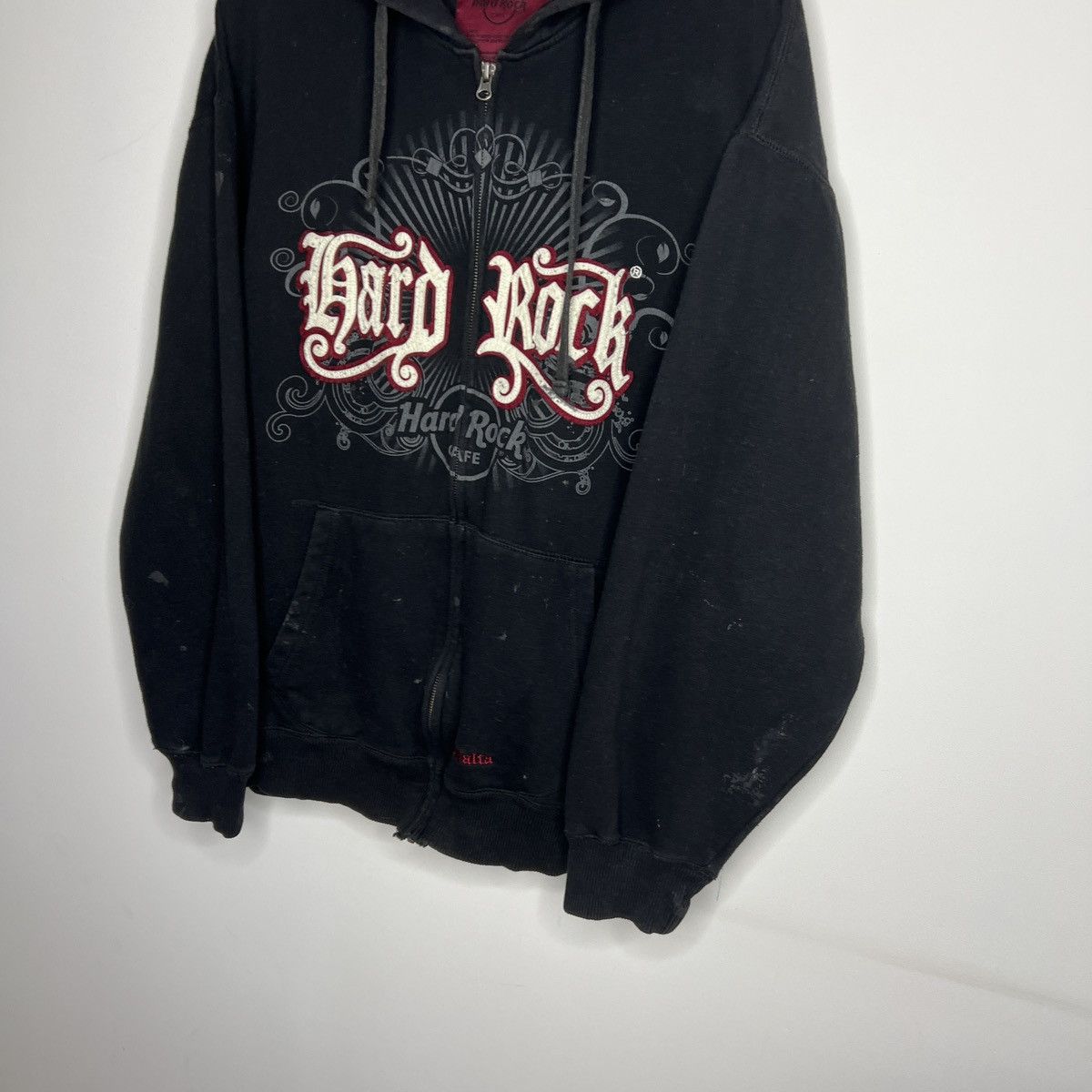 Hard Rock Cafe × Vintage HARD ROCK CAFE VINTAGE ZIP HOODIE AFFLICTION STYLE Size US XL / EU 56 / 4 - 2 Thumbnail