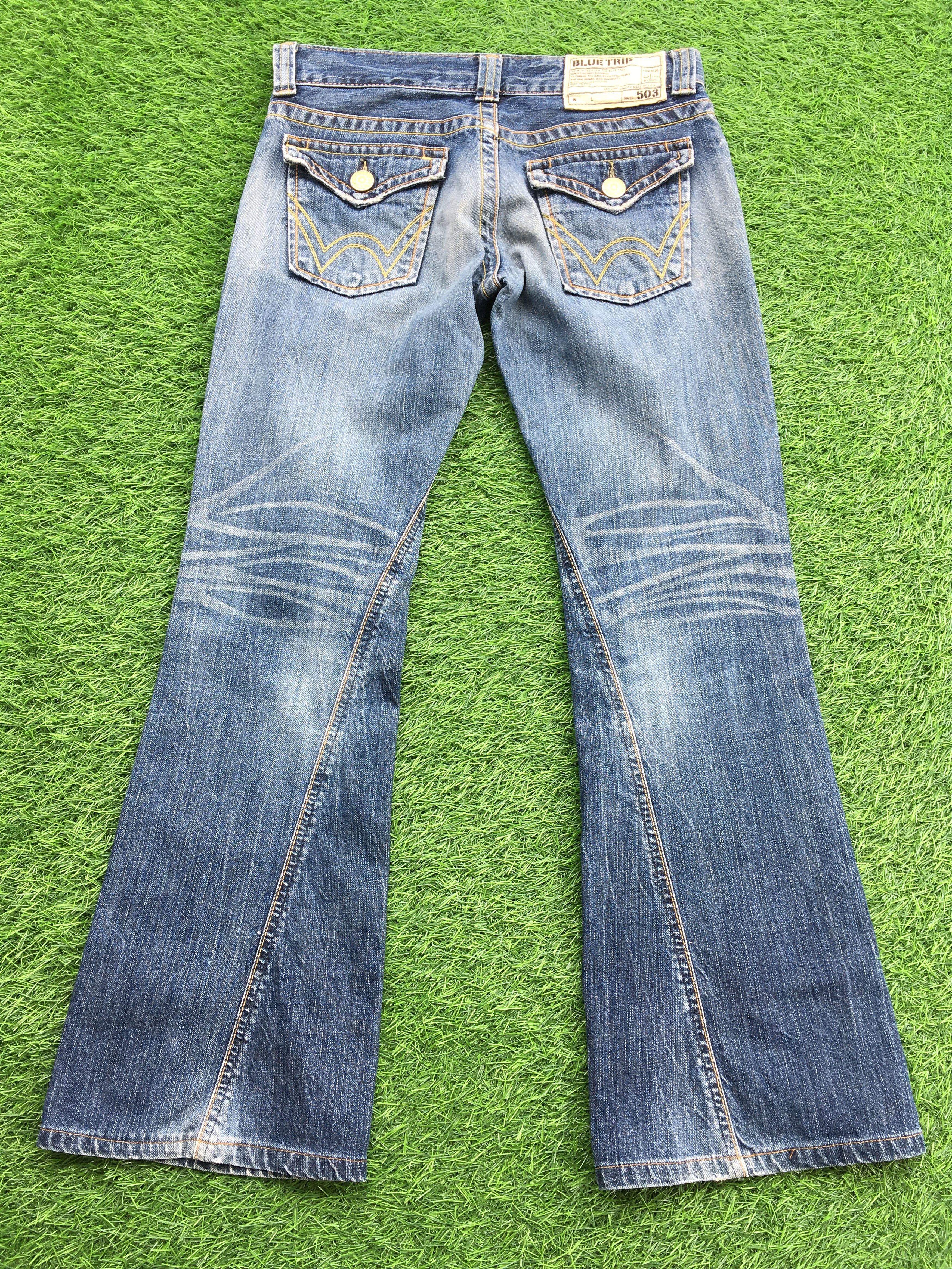 Japanese Brand Japan Grunge Low-Rise Bootcut Denim Jeans D-1229 Size 27" / US 4 / IT 40 - 2 Thumbnail