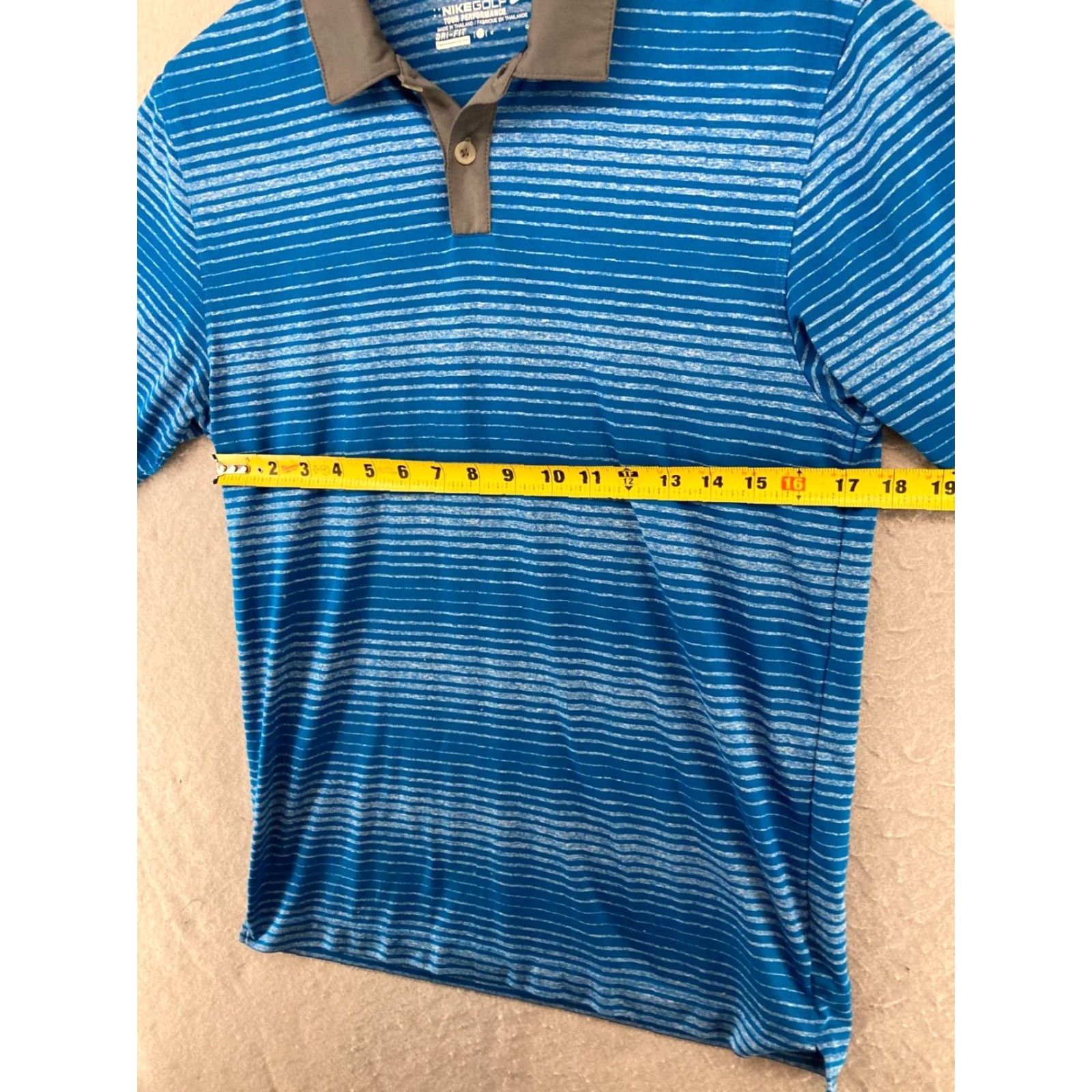 Nike Nike Golf Polo Shirt Mens Small Blue Tour Performance DriFit Striped Size US S / EU 44-46 / 1 - 2 Thumbnail