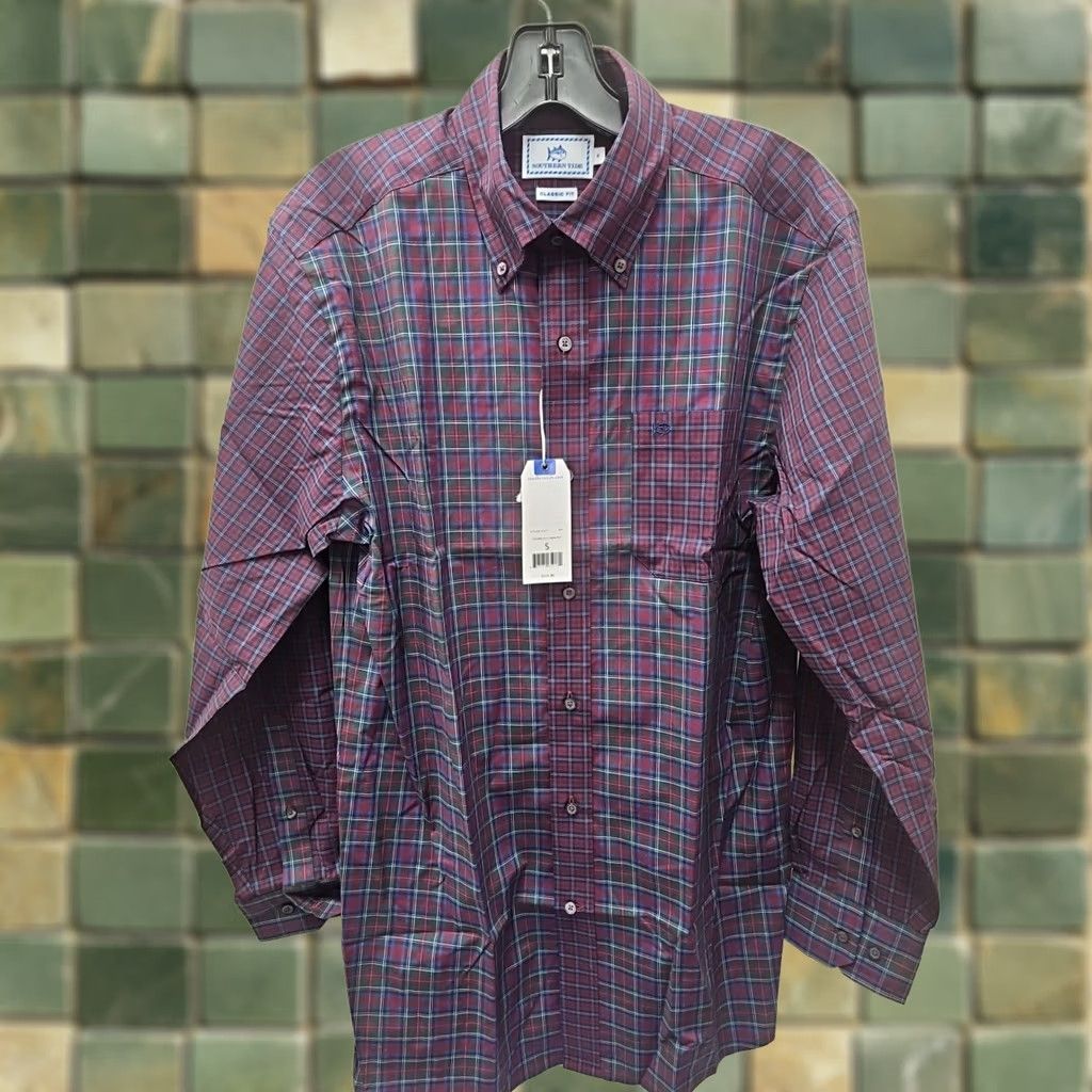 Southern Tide Southern Tide Classic Fit Button-Down Plaid Shirt Men Small Multicolor Logo Pocket Shirt Size US S / EU 44-46 / 1 - 1 Thumbnail
