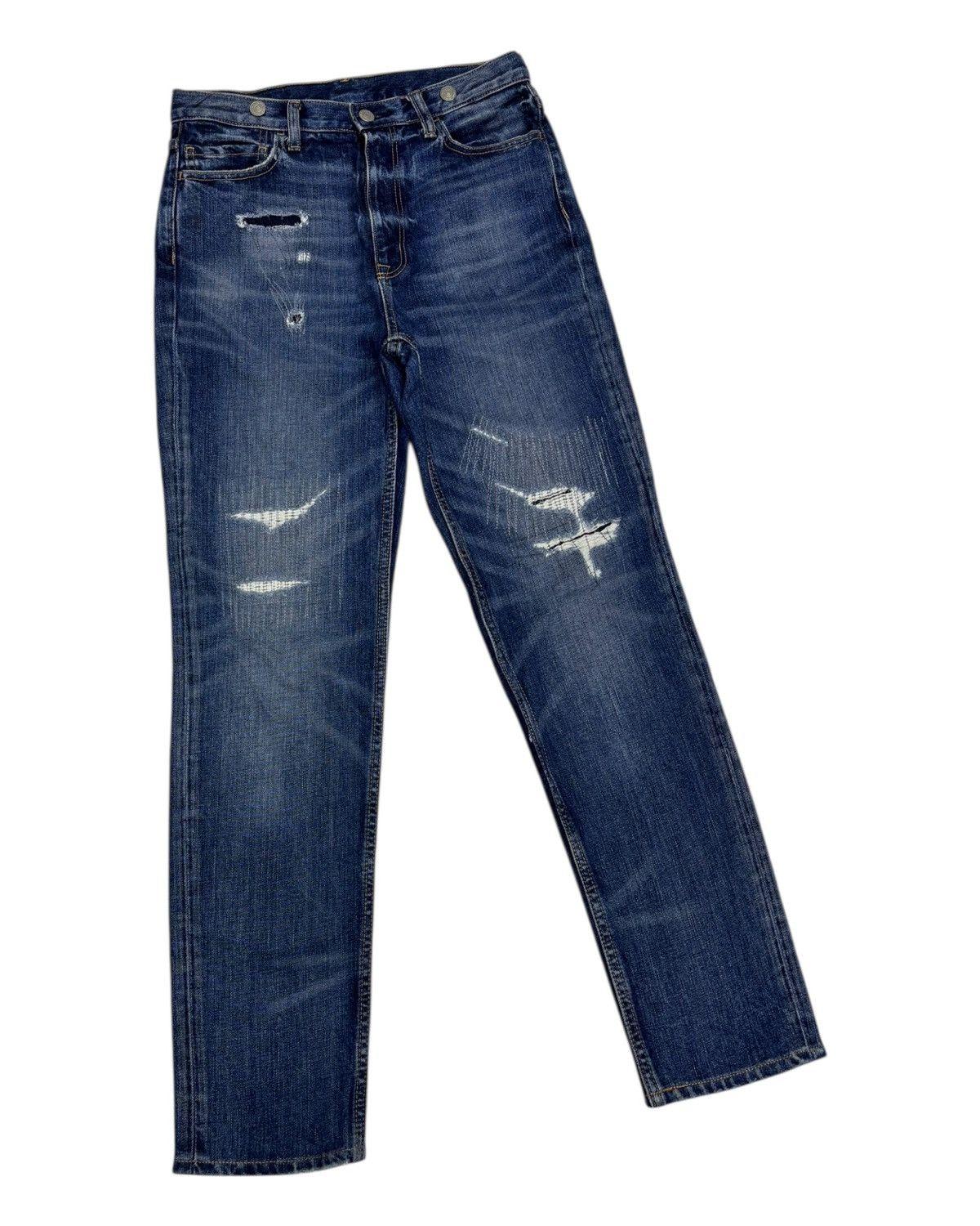 GU × Jun Takahashi × Kim Jones Kim Jones AW18 AW06 Patchwork Distressed Denim GU jeans Size US 29 - 3 Thumbnail