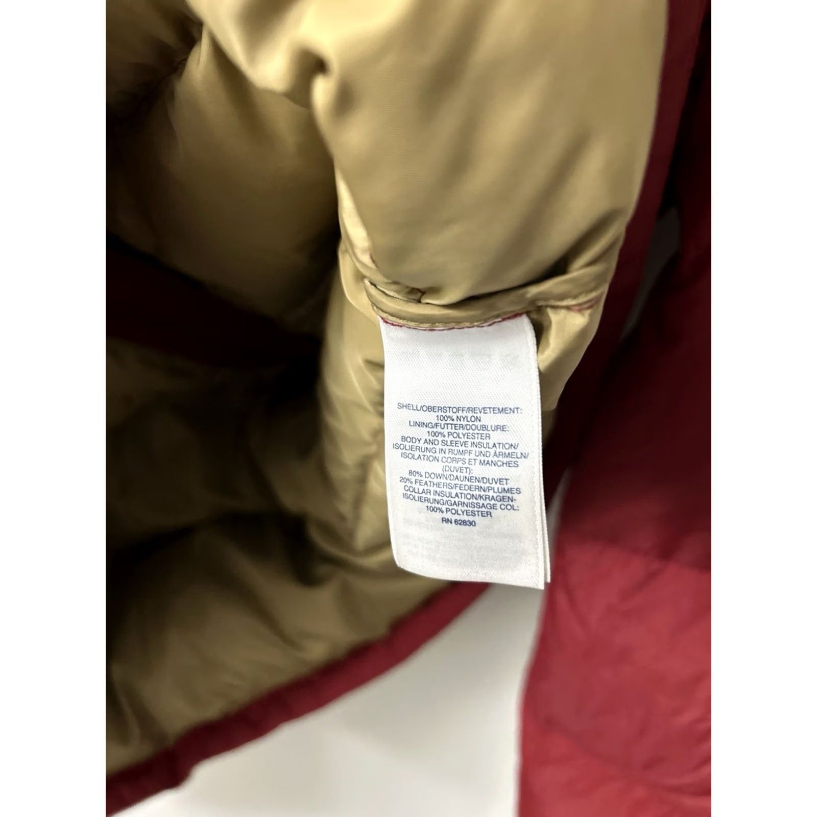 Lands' End VINTAGE Lands' End Down Puffer Jacket Mens XL Red Full Zip Pockets Insulated Coat L/S Size US XL / EU 56 / 4 - 7 Thumbnail