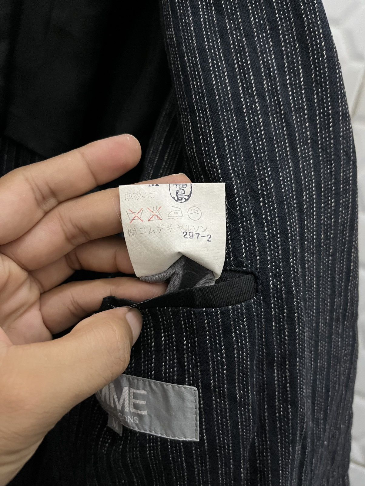 Comme des Garcons × Comme des Garcons Homme Vintage 90's Comme Des Garcons Punk Blazer Size 38R - 10 Thumbnail