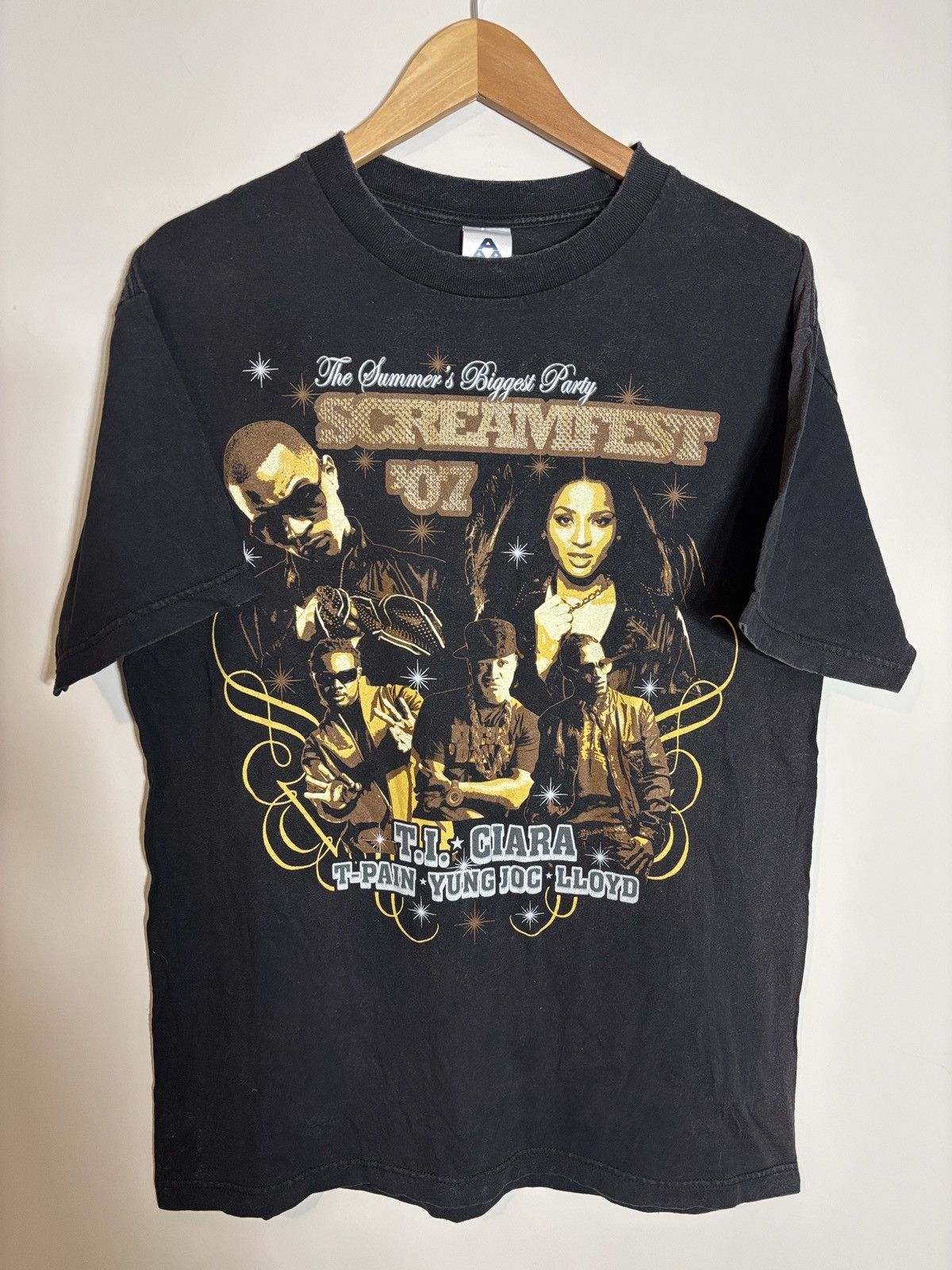 Band Tees Vintage Screamfest TI Ciara T-Pain Rap Hip Hop Tee Size US L / EU 52-54 / 3 - 2 Thumbnail