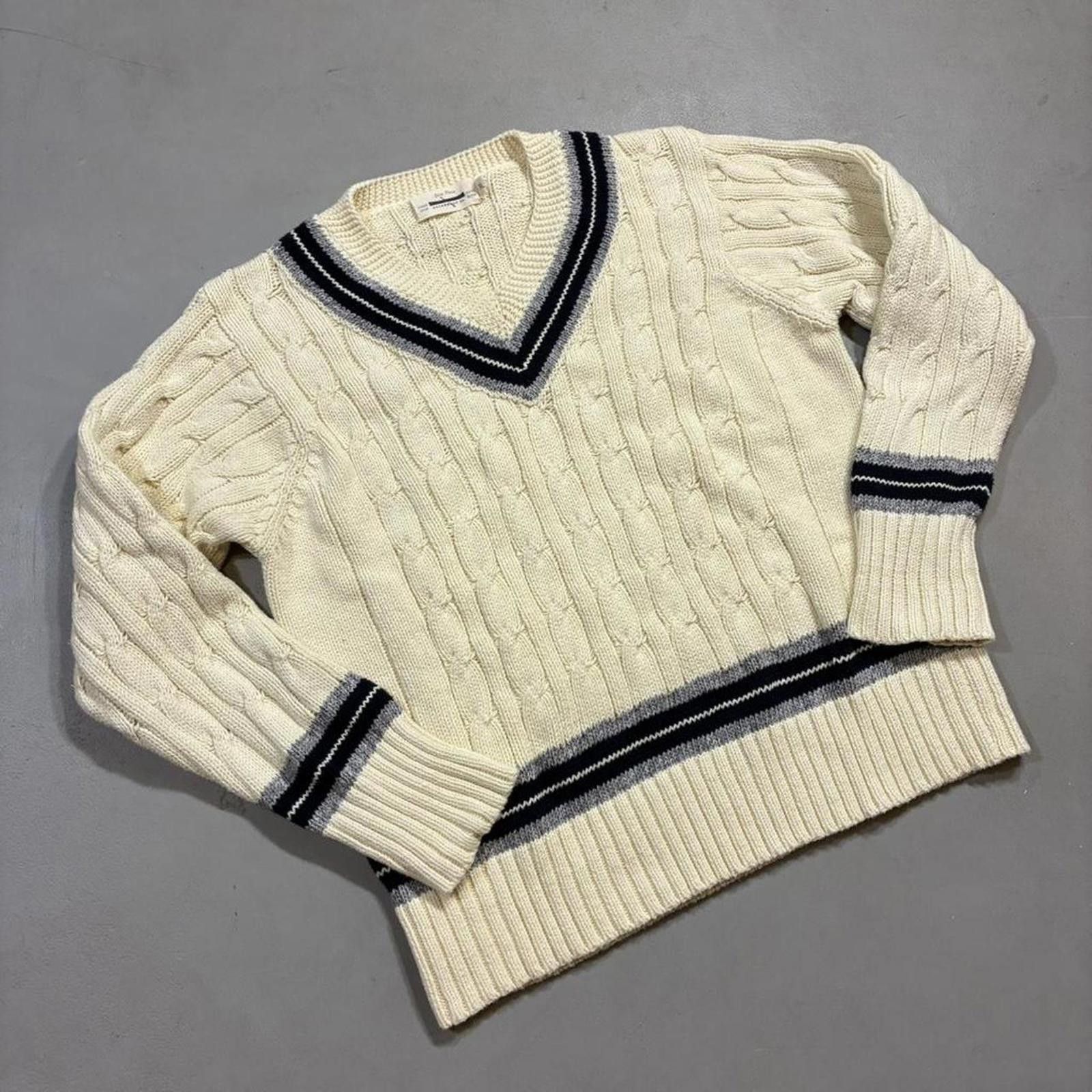 Other Vintage Heavyweight Knit Cricket Sweater ~ 100% Peru Cotton Size US XL / EU 56 / 4 - 1 Thumbnail