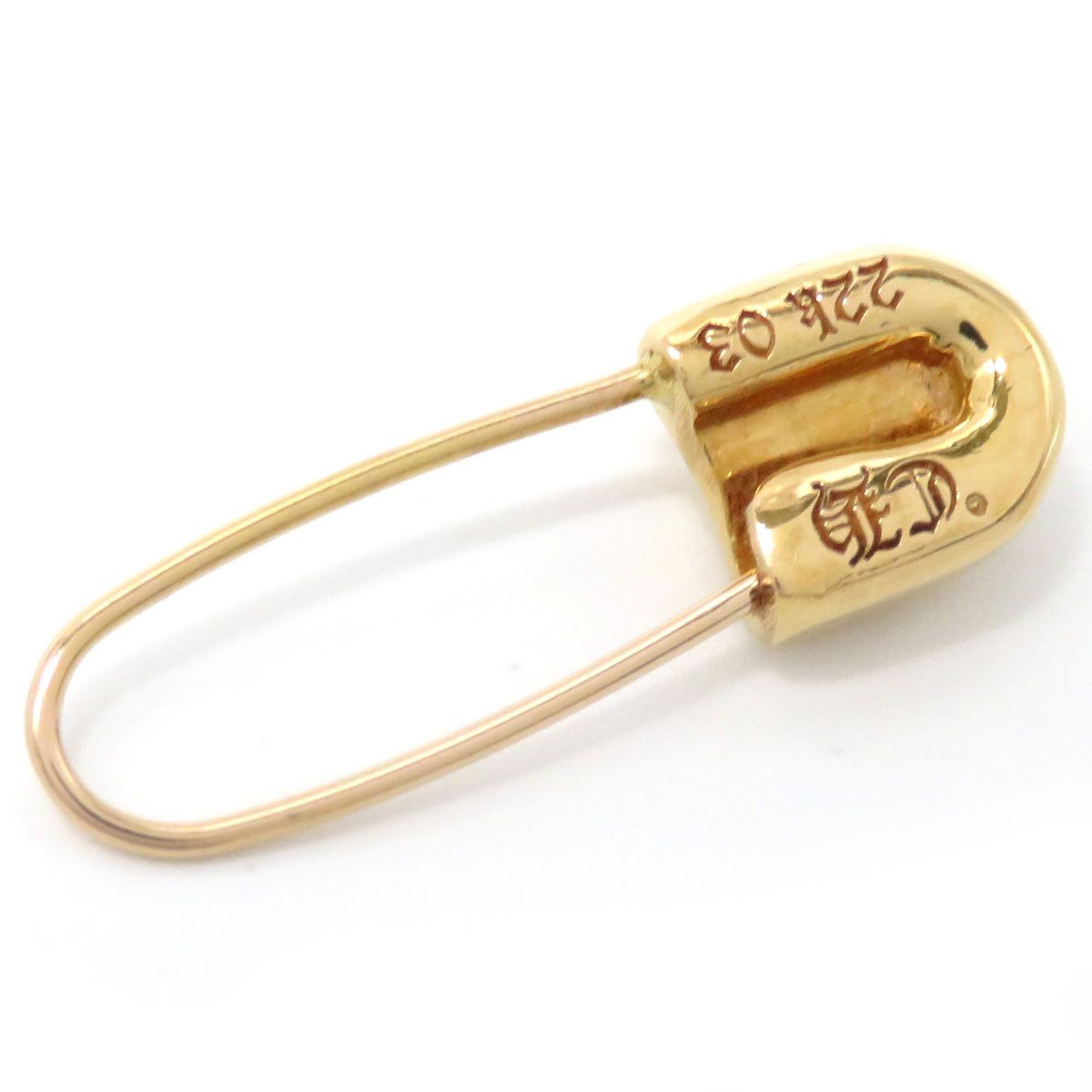 Chrome Hearts Chrome Hearts Gold Safety Pin Earring Size ONE SIZE - 2 Thumbnail