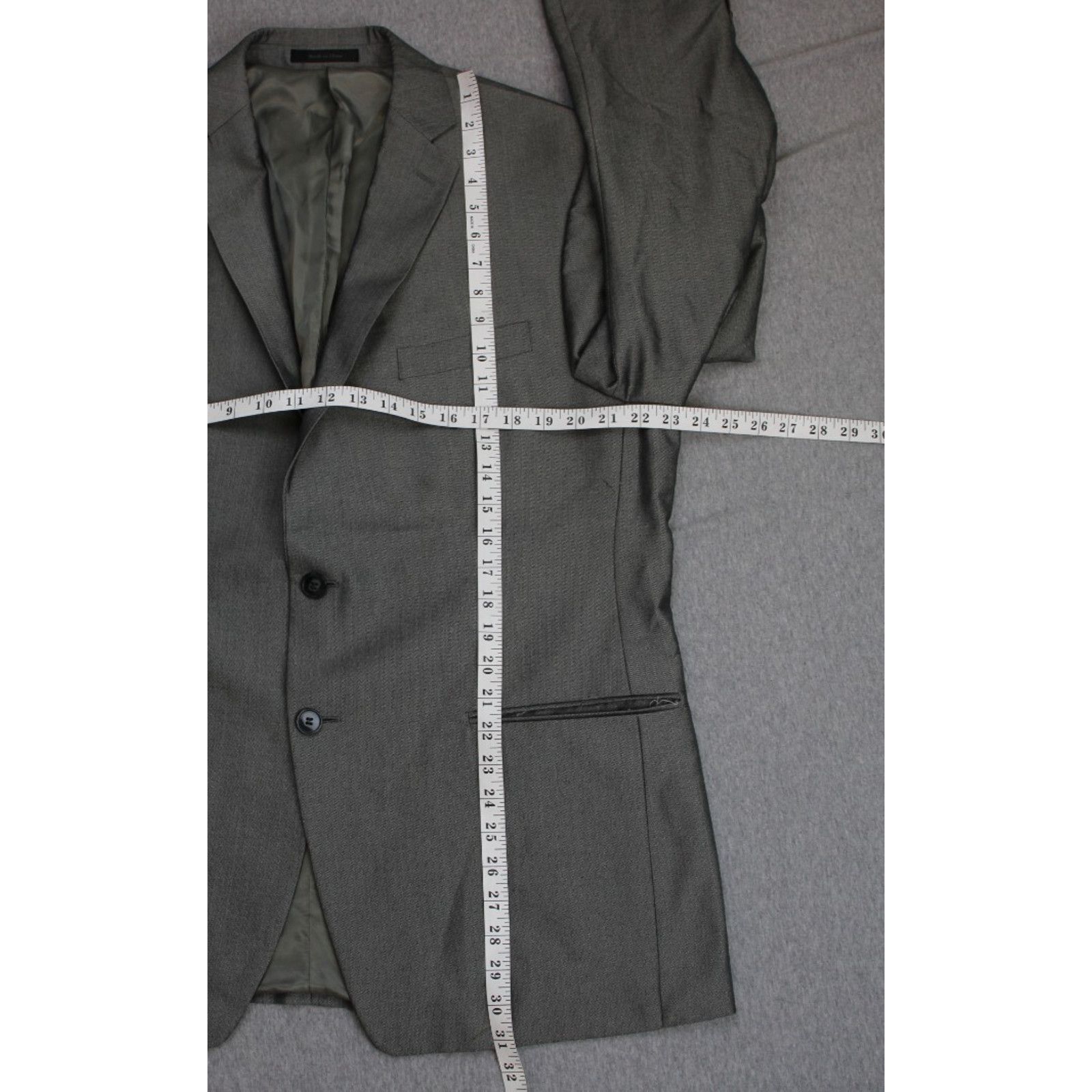 Calvin Klein Calvin Klein Blazer Mens 44R Gray Lined 2 Button Notch Size 44R - 7 Thumbnail