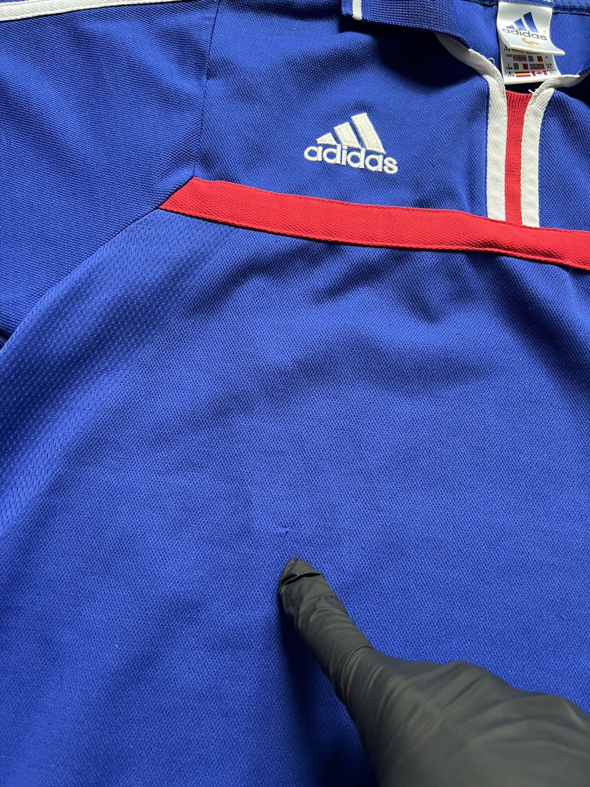 Adidas × Vintage FRANCE 2000 2002 HOME FOOTBALL SOCCER JERSEY ADIDAS sz XL Size US XL / EU 56 / 4 - 8 Thumbnail