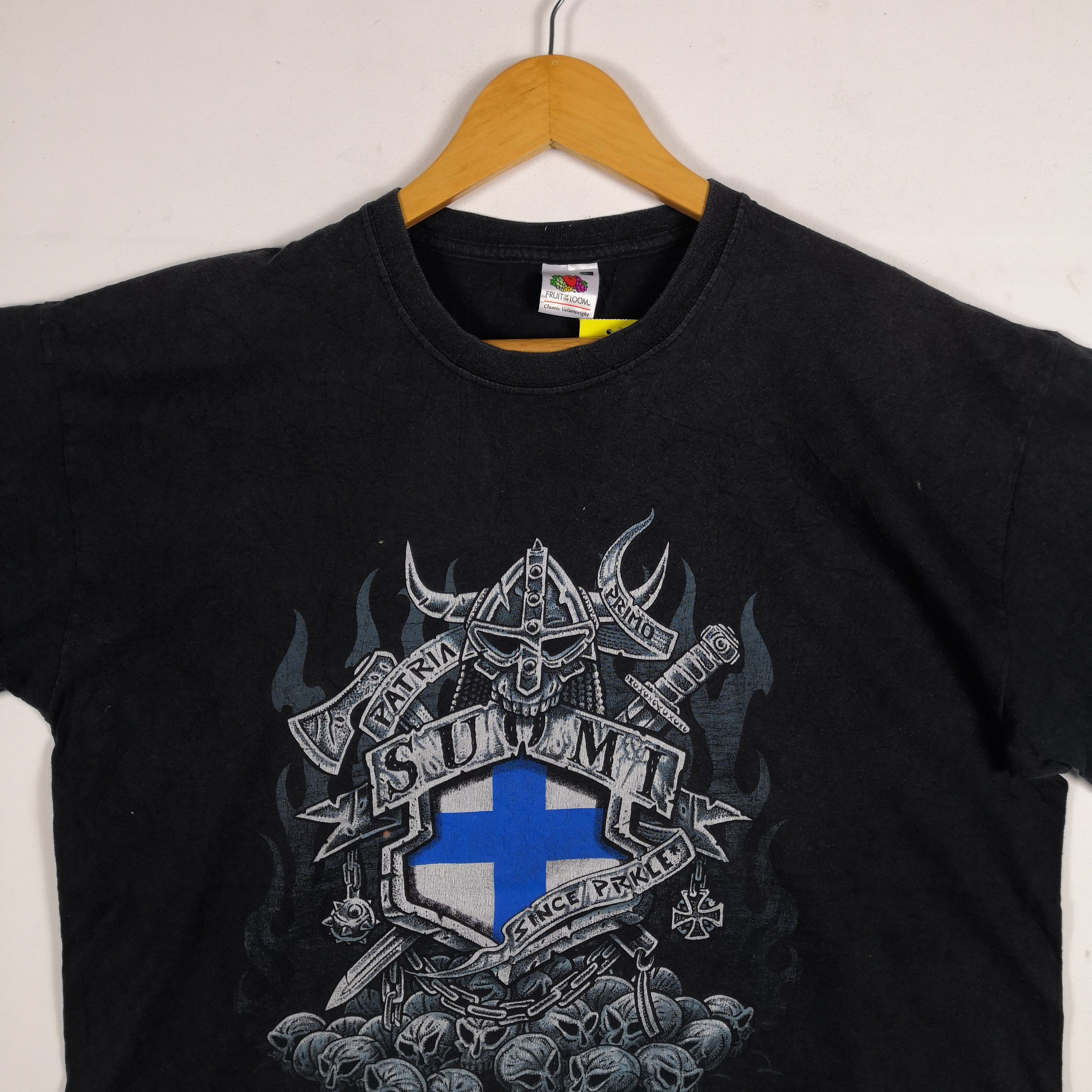 Vintage Vintage Viking Tshirt Primo Patria Suomi Sweden Size US L / EU 52-54 / 3 - 2 Thumbnail