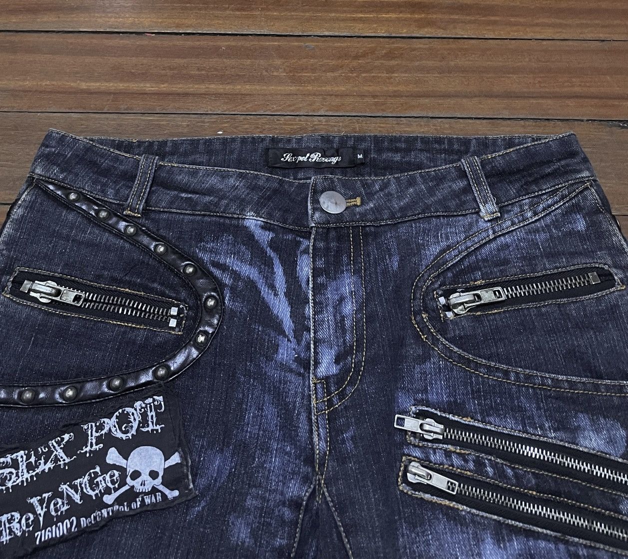 Le Grande Bleu (L.G.B.) Very Rare Vintage Brand Sexpot Revenge Flared Jeans 1990s Size US 31 - 3 Thumbnail