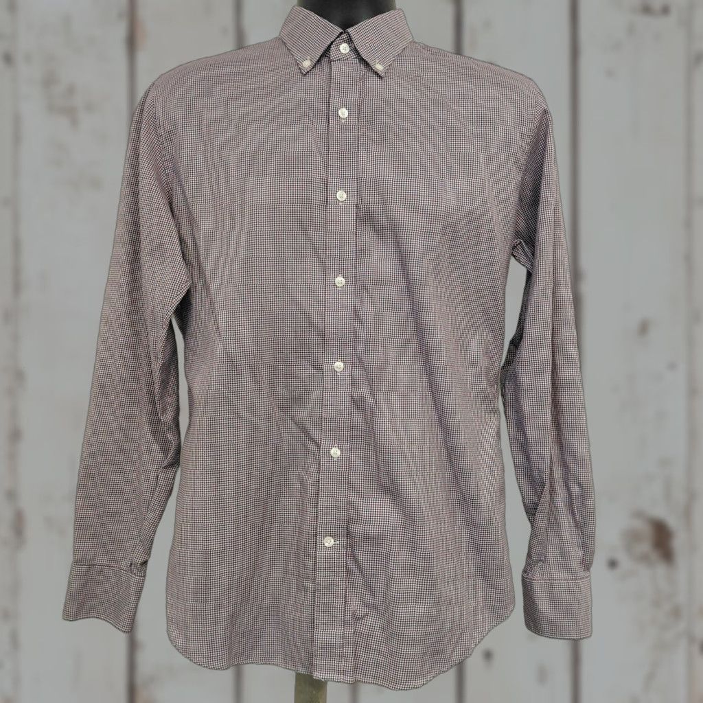 Uniqlo Uniqlo Shirt Men's M Red/Blue Check Slim Fit Button-Down Long Sleeve Size US M / EU 48-50 / 2 - 1 Thumbnail