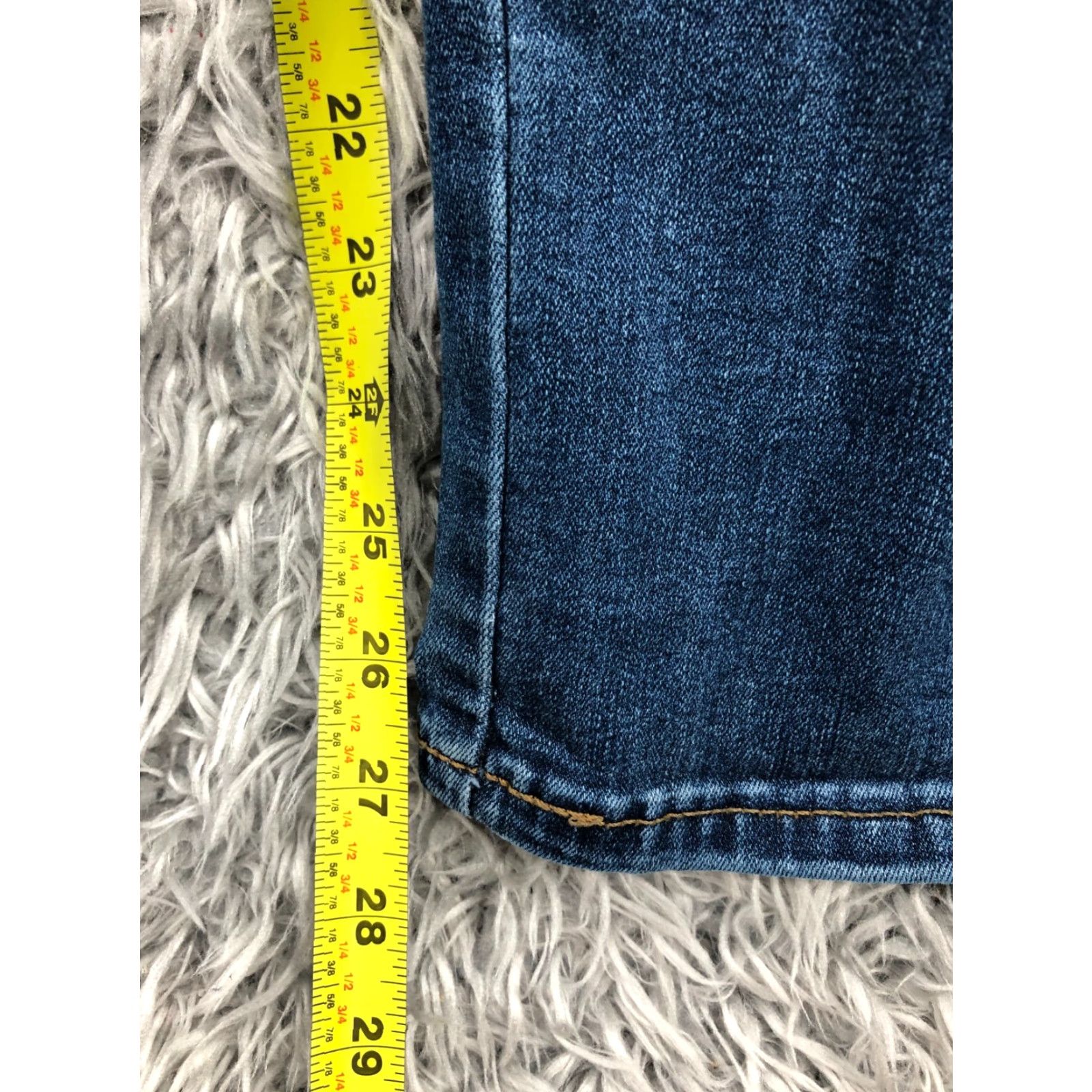 Lee Lee Jeans Relaxed Straight Petite Womens Size 16P Medium Wash Blue 5-Pocket Denim Jeans Size 38" / US 16 / IT 52 - 3 Thumbnail