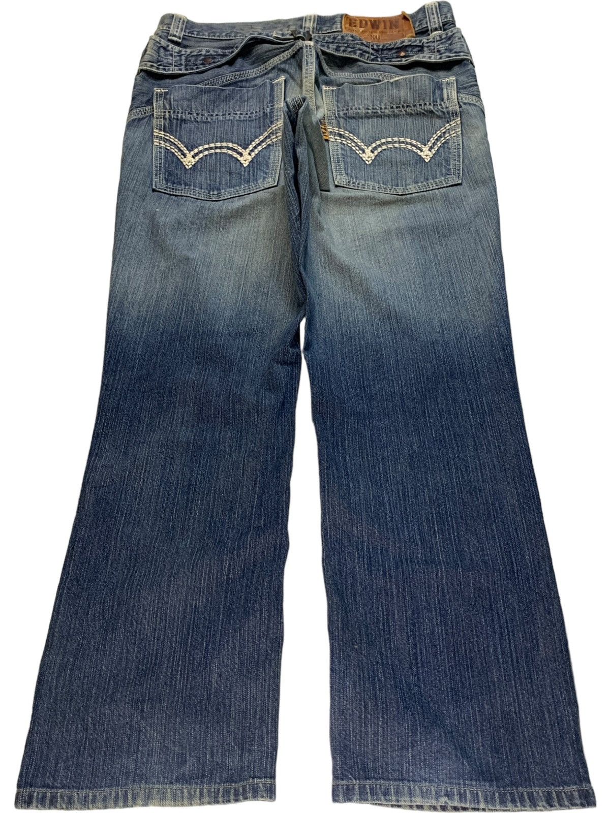 Edwin Exclusive Vintage Edwin Buckle Back Faded Wash Baggy Jeans Size US 34 / EU 50 - 2 Thumbnail