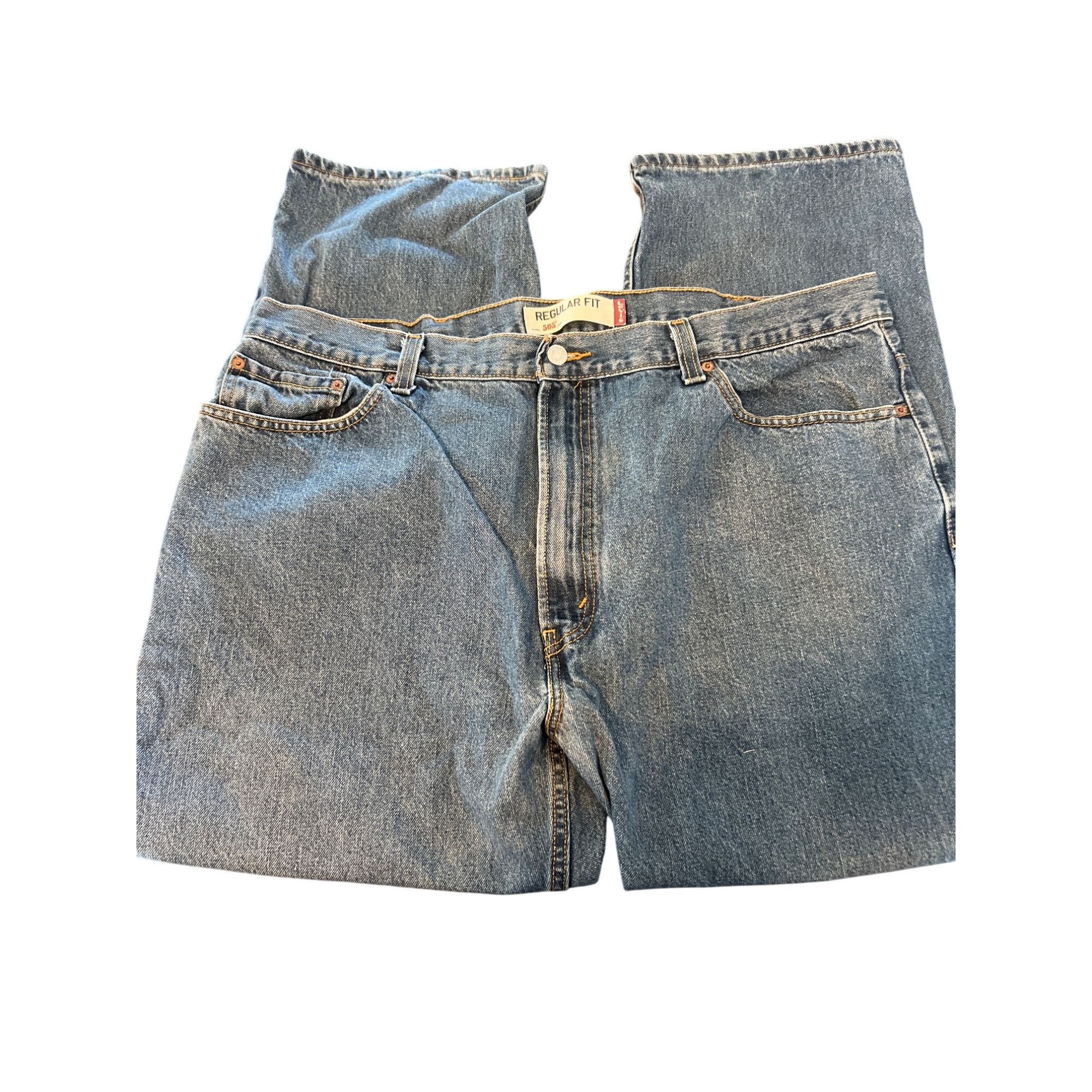 Levi's Levis 505 Regular Fit Jeans W42 L29 Blue Denim Mens Size US 42 / EU 58 - 1 Thumbnail