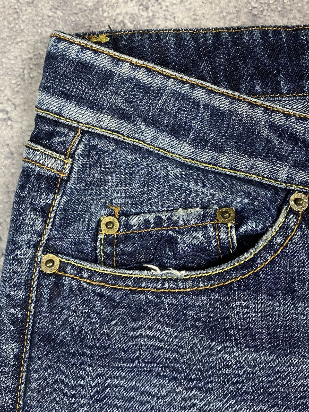 Evisu Evisu Donna Flared Bootcut Jeans Stonewashed y2k japanese Size 31" - 16 Thumbnail