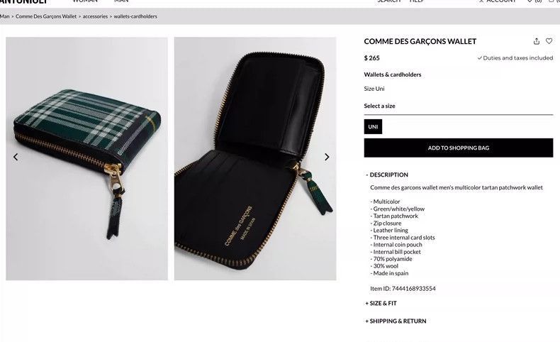 Comme des Garcons Comme des Garçons Plaid Wallet-2506 Size ONE SIZE - 9 Thumbnail