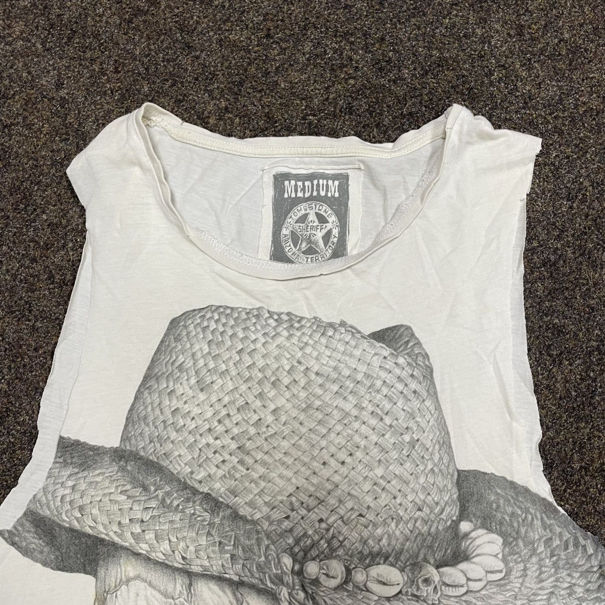 Vintage Vintage 90s Punk Skull Graphic Tank Top Faded Black Boxy M Size US M / EU 48-50 / 2 - 5 Thumbnail