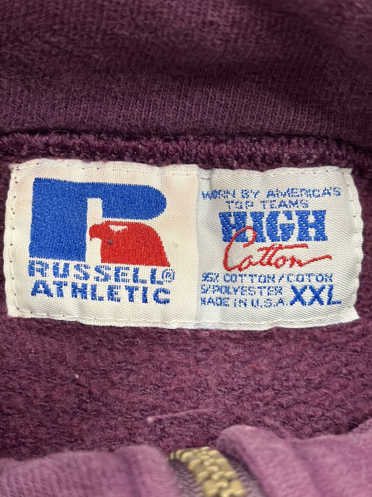 Russell Athletic Vintage Kansas State Wildcats 1/4 Zip Sweatshirt Russell 90s Size US XXL / EU 58 / 5 - 7 Thumbnail