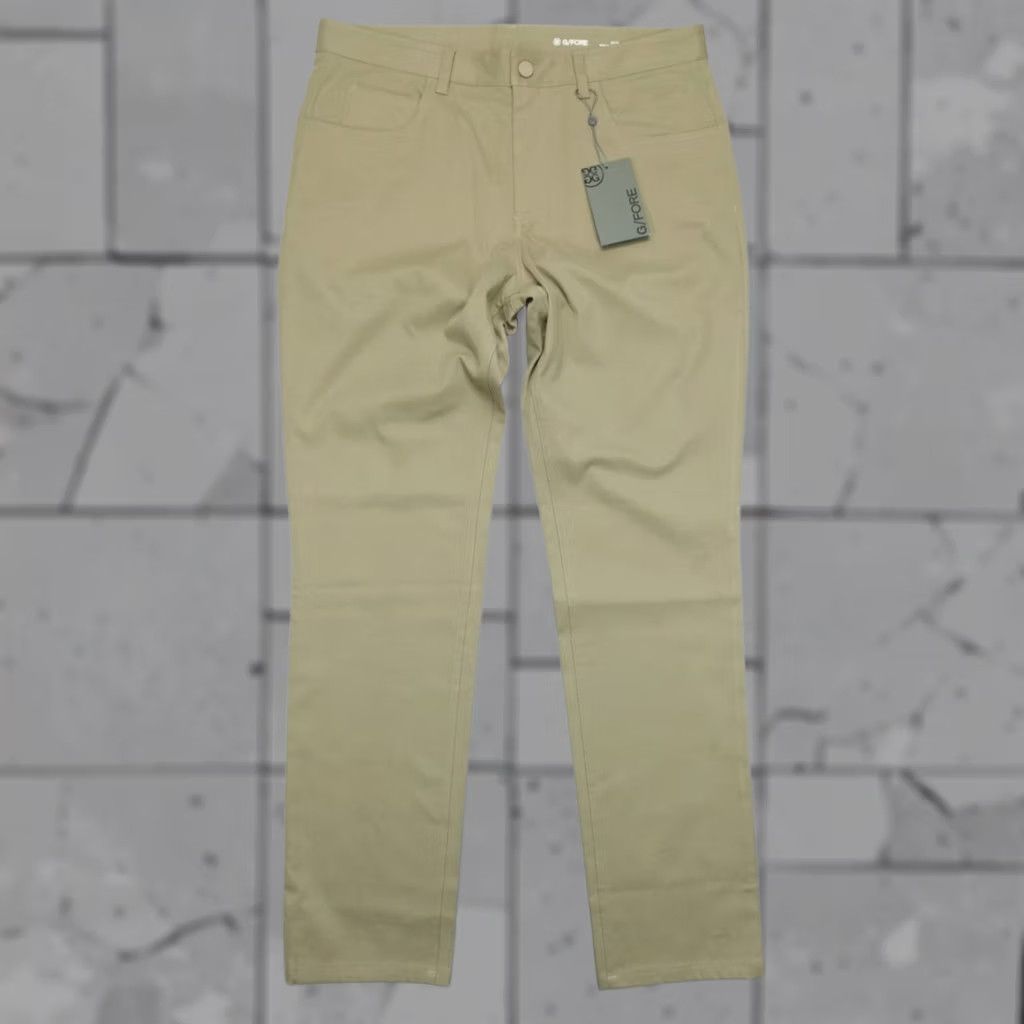 G/FORE G/Fore Cotton 5 Pocket Performance Golf Pants Men's Size 34x32 Dune GMB000016 Size US 34 / EU 50 - 1 Thumbnail