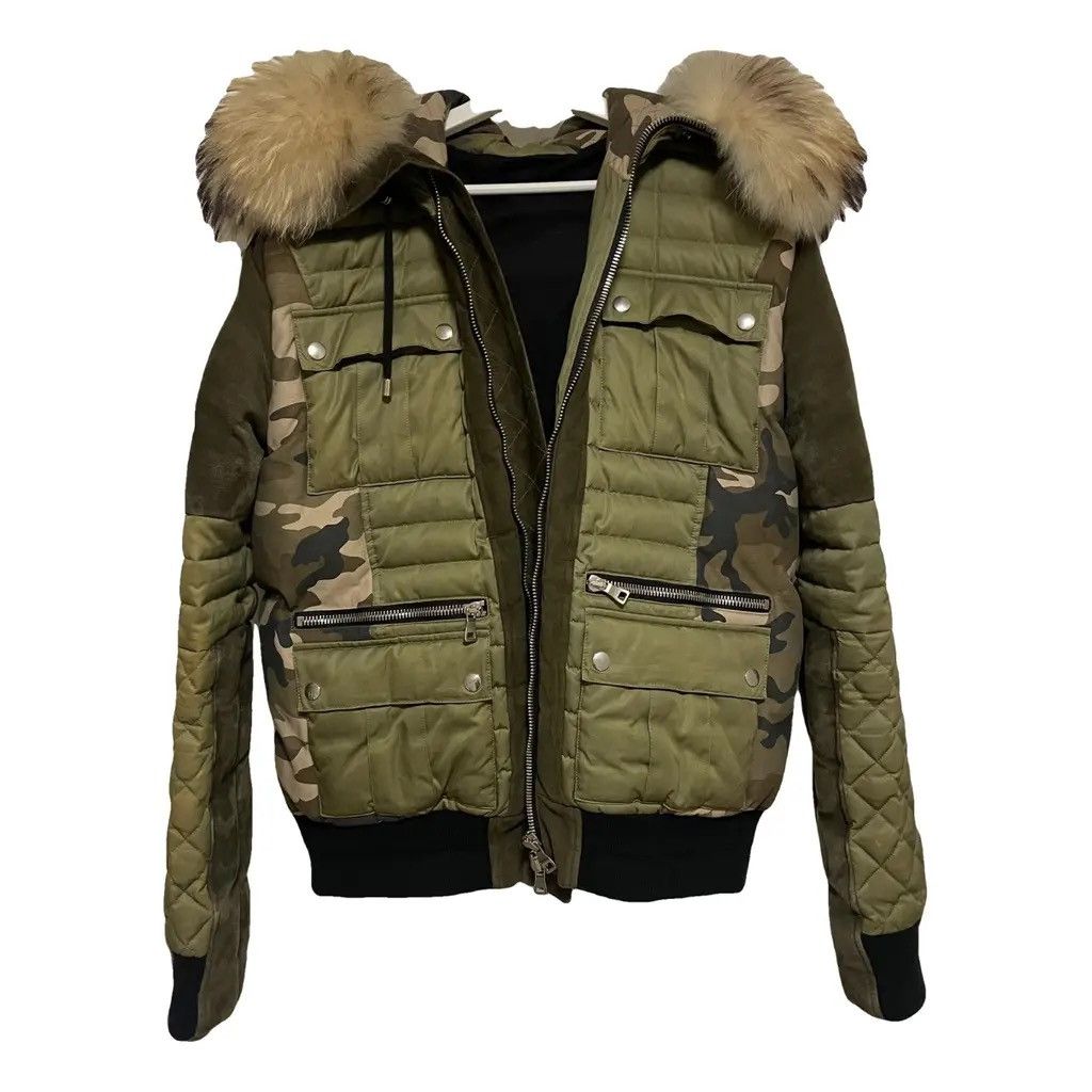 Balmain BALMAIN FW14 FUR TRIM CAMO PRINT QUILTED JACKET Size US XXL / EU 58 / 5 - 1 Thumbnail