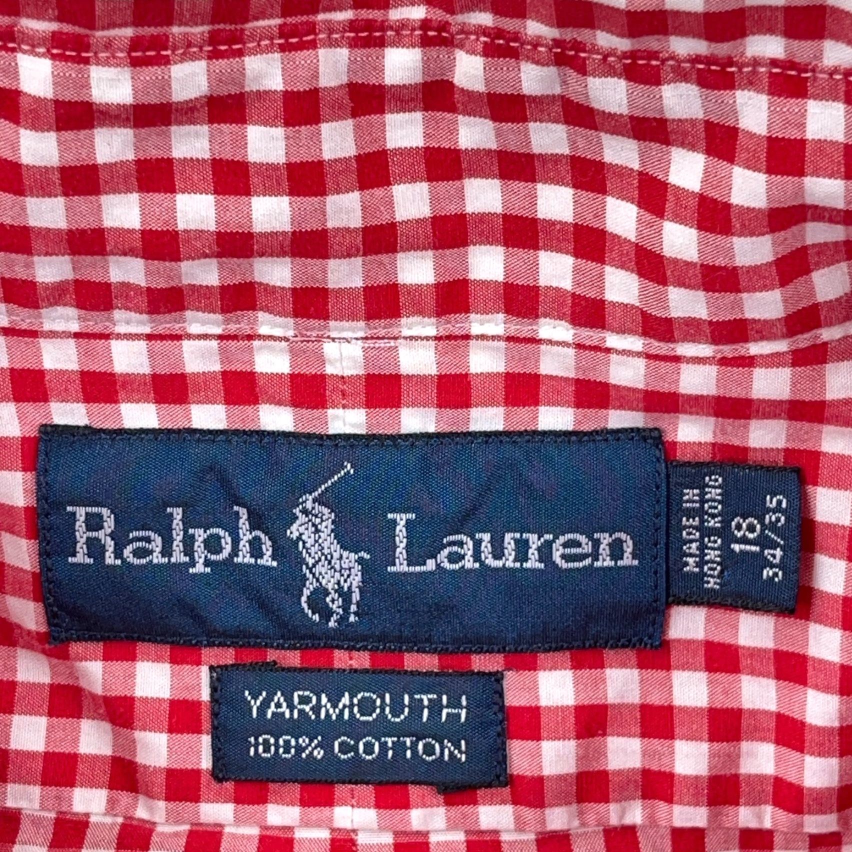 Ralph Lauren Ralph Lauren Shirt Men Red Plaid Button-Up OCBD Gingham 18 Neck Button-Down, Casual Everyday, 18, Red, Check, Classic, Preppy Mens Size US XXL / EU 58 / 5 - 3 Thumbnail
