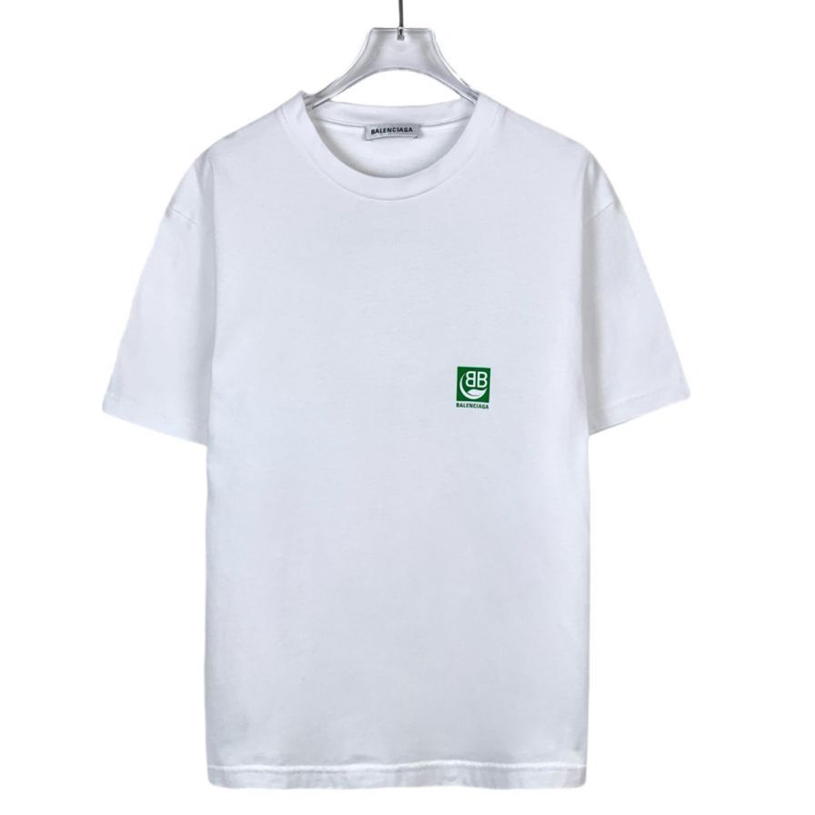 Balenciaga [Balenciaga] Eco-Friendly Print Round-Neck White Cotton Shor Size XS / US 0-2 / IT 36-38 - 1 Thumbnail