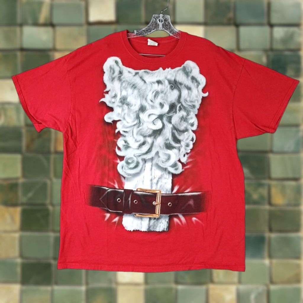 Fruit Of The Loom Fruit Of The Loom Mens Red Santa Beard Short Sleeve Graphic Tee 2XL Mens Red Santa Beard Short Sleeve Graphic Tee 2XL Size US 39 - 1 Thumbnail