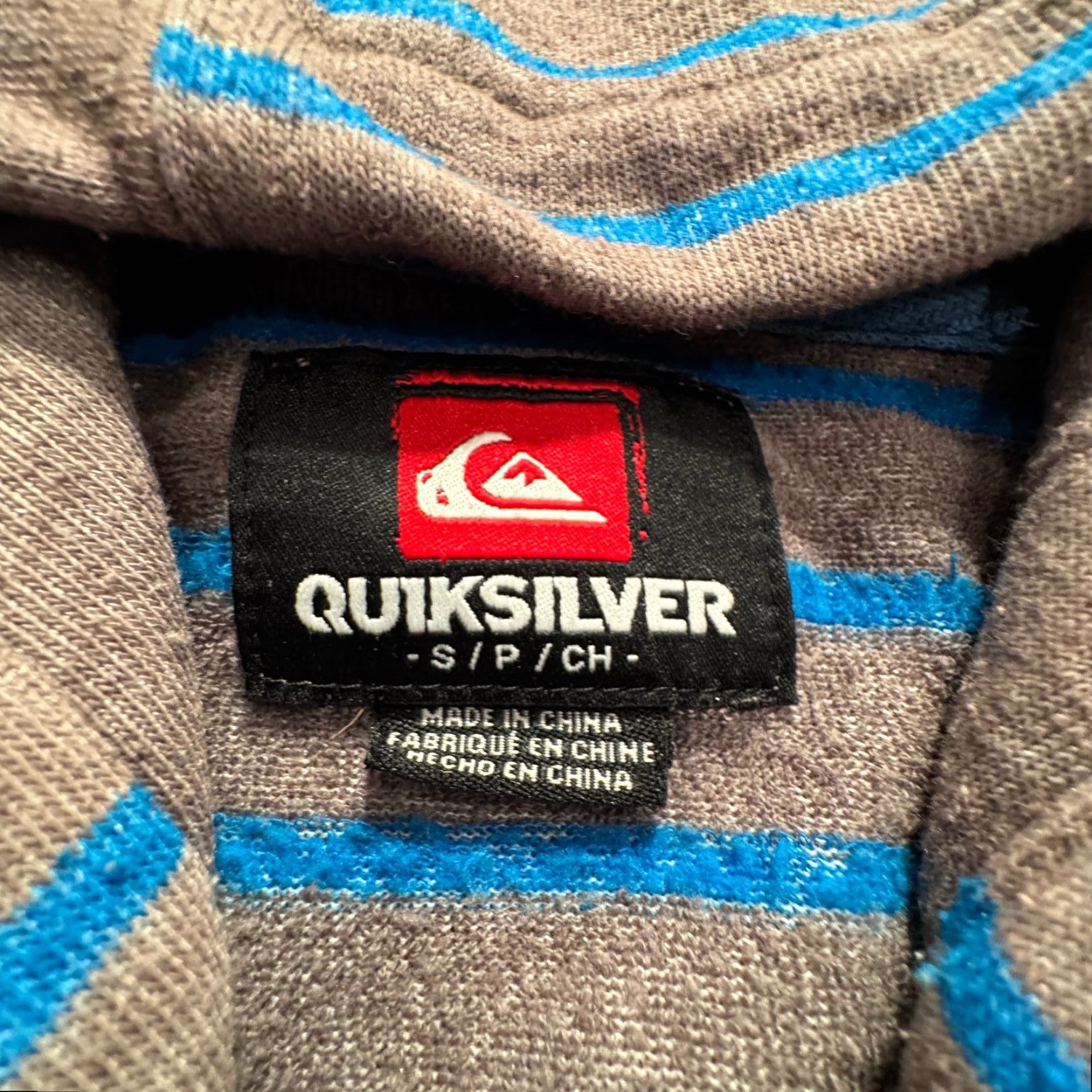 Quiksilver VINTAGE Quiksilver Hoodie Mens Small Gray Blue Stripe Full Zip Casual Lounge Hoodie Mens Small Gray Blue Stripe 90s Quiksilver Size US S / EU 44-46 / 1 - 4 Thumbnail