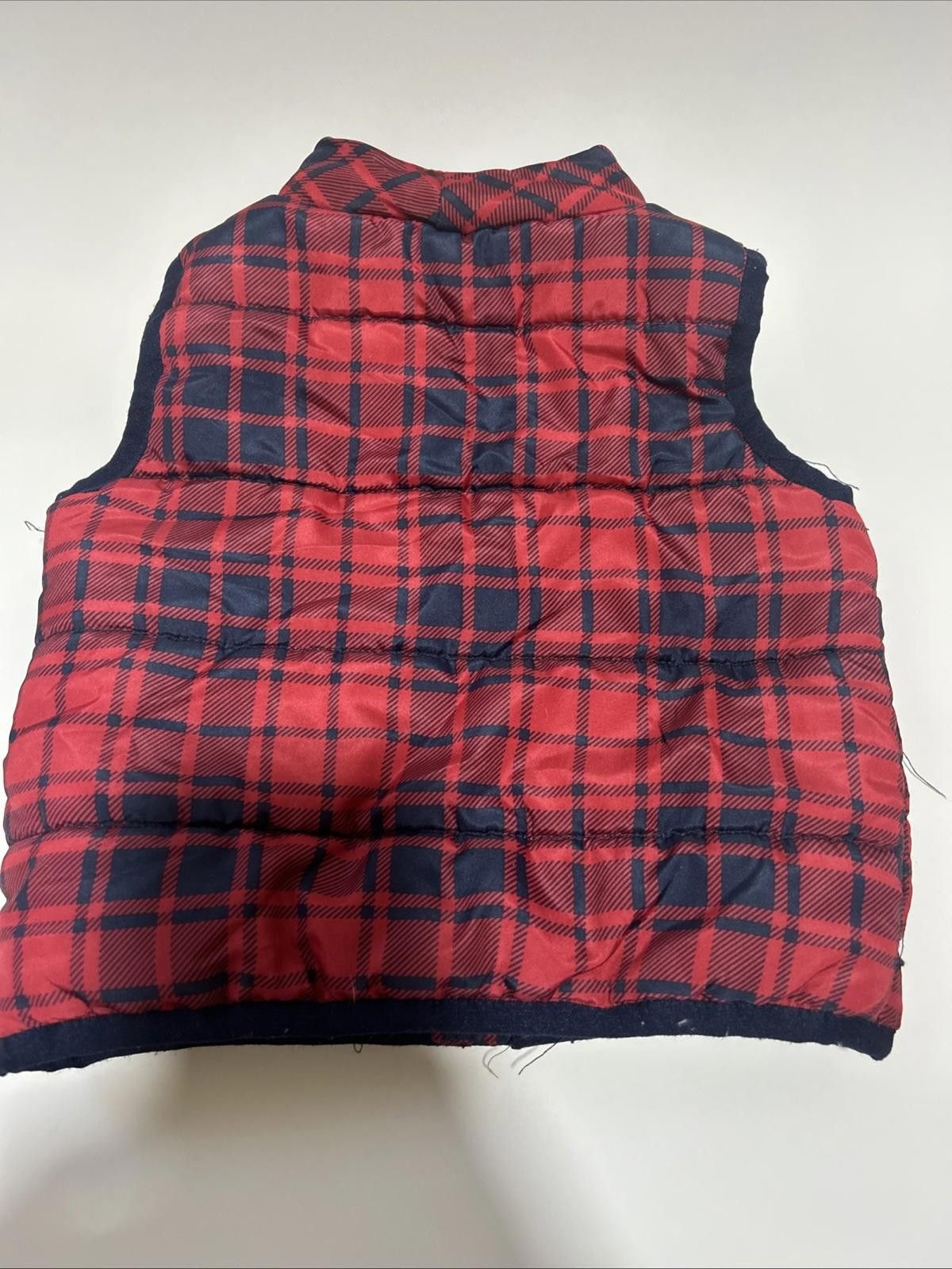 Tommy Hilfiger TOMMY HILFIGER Baby's Plaid Full Zip Puffer Vest Sz 3/6M Size US XXS / EU 40 - 2 Thumbnail