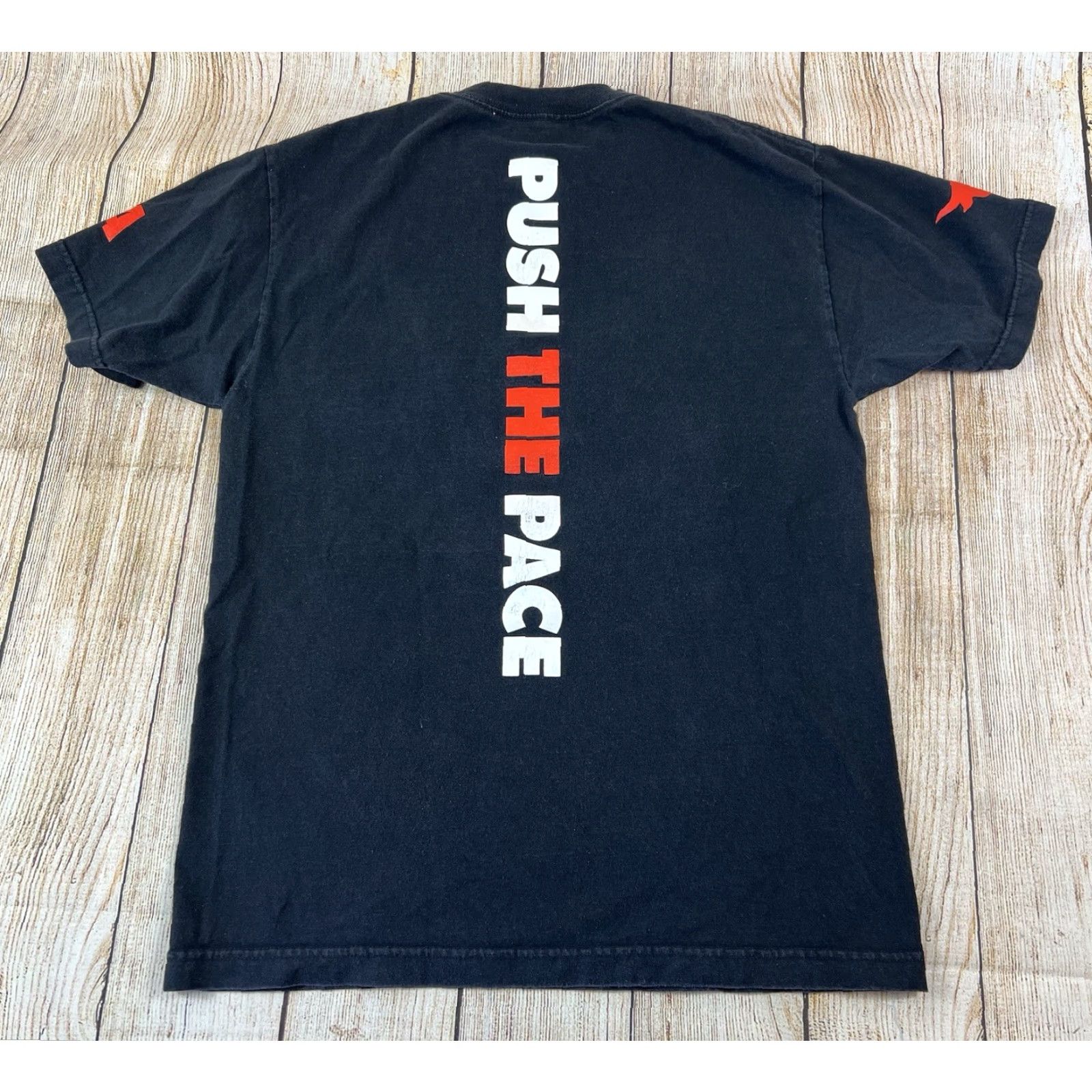 Vintage WWE The Rock Push The Pace Soldier Team Bring It Black T Shirt M Mens Short Sleeve Graphic Print Rock Soldier 90s? Size US M / EU 48-50 / 2 - 2 Thumbnail