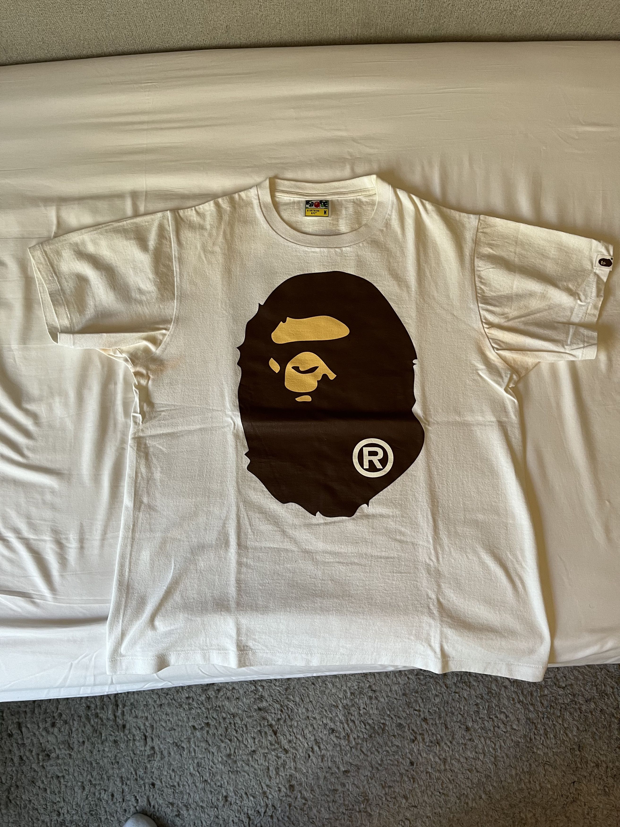 Bape Bape Large Big Ape Head White Tee Size US M / EU 48-50 / 2 - 1 Thumbnail