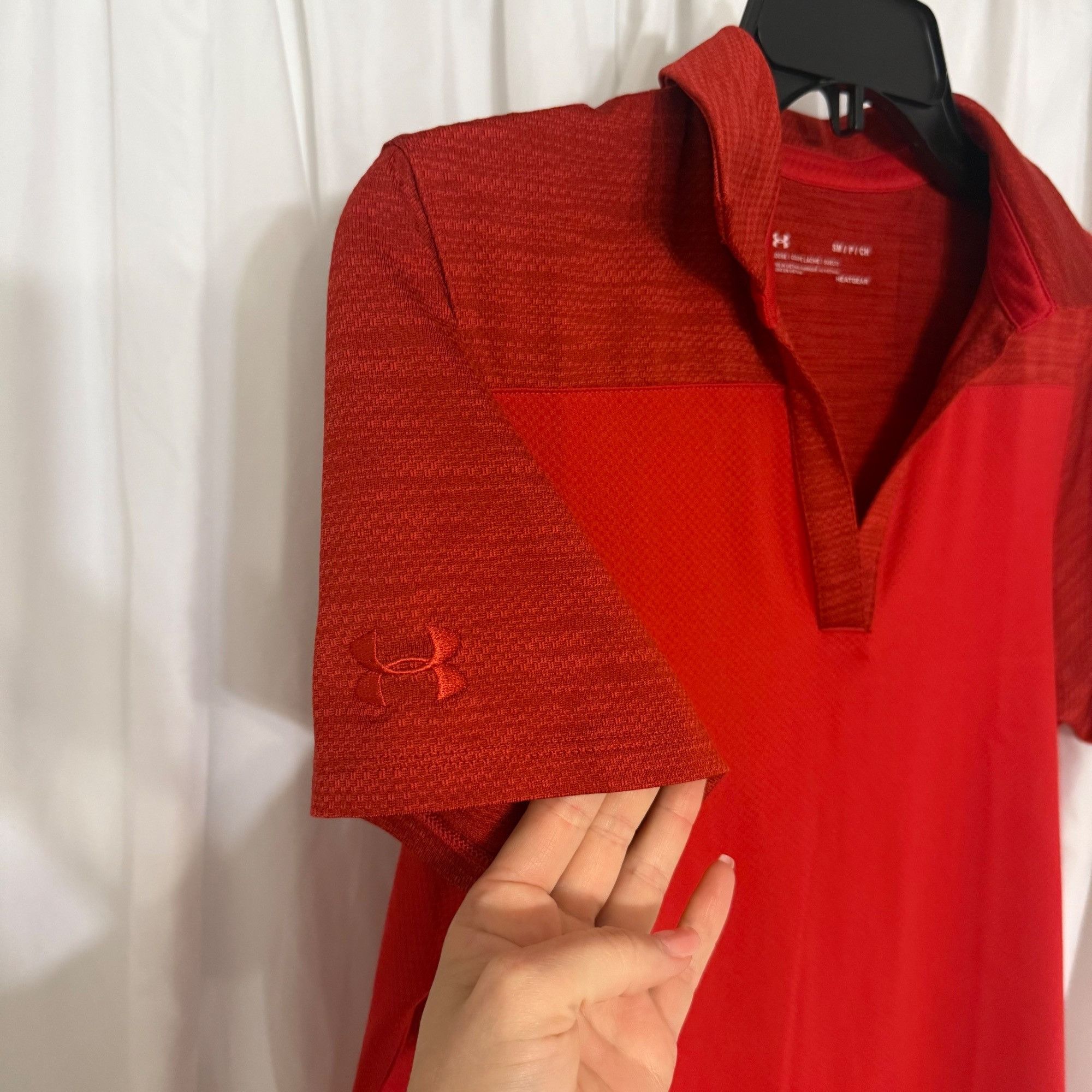 Under Armour Under Armour Womens Red HeatGear Activewear Polo Shirt S Gol Size S / US 4 / IT 40 - 5 Thumbnail