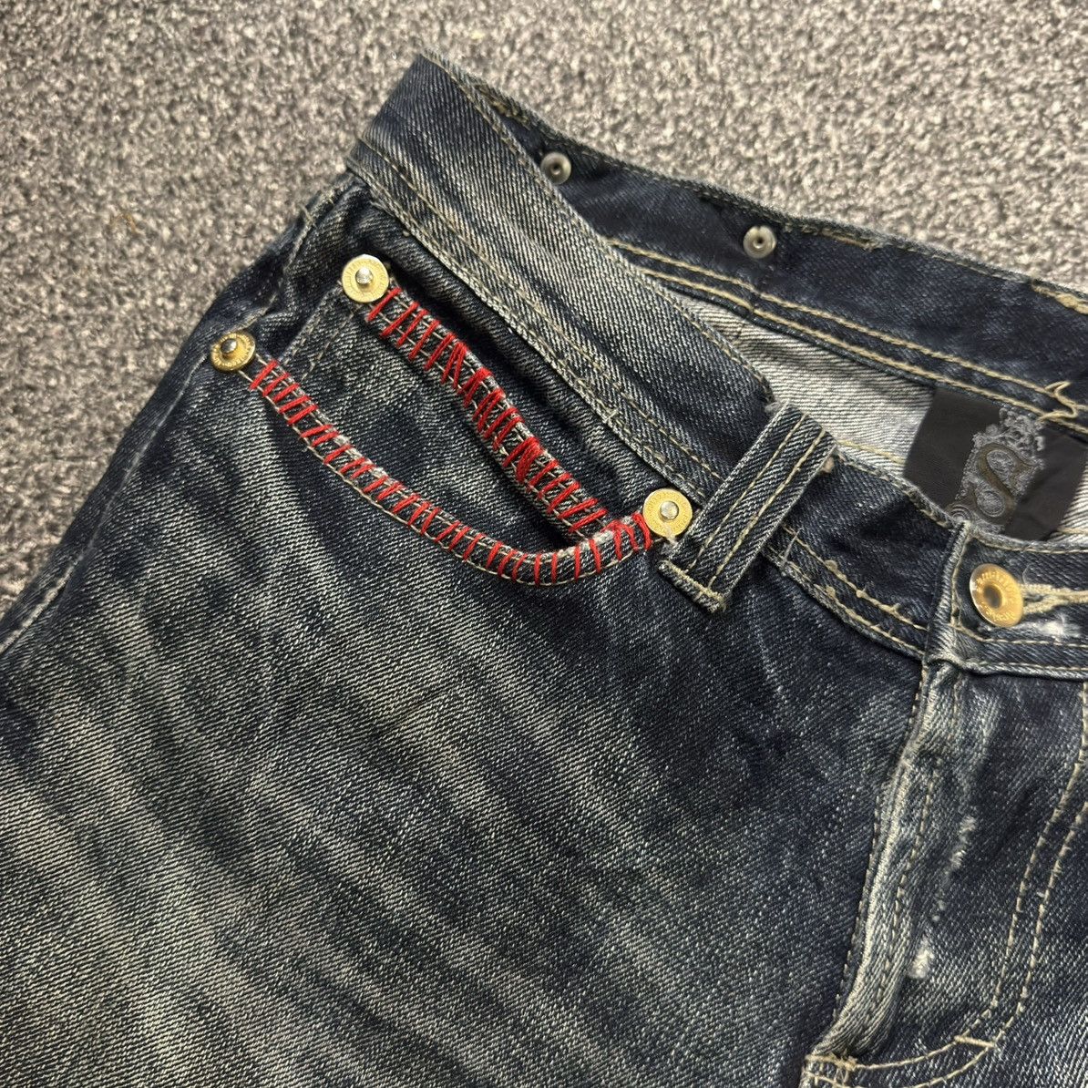 semanticdesign 90s Japanese Brand Semantic Design Distressed Studded Denim Size US 30 / EU 46 - 14 Thumbnail