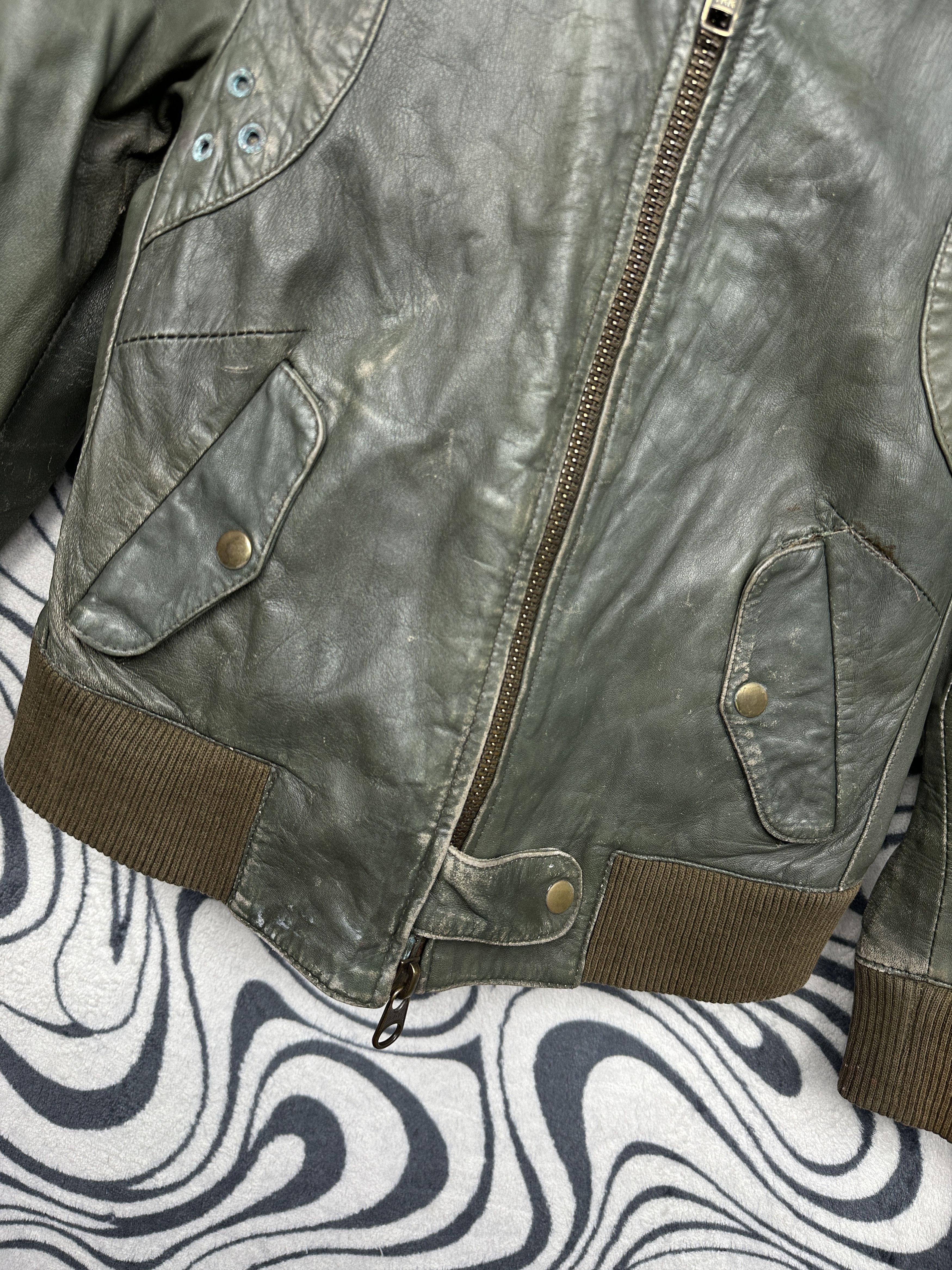 Allsaints Allsaints Vintage Womens Distressed Leather Jacket Size M / US 6-8 / IT 42-44 - 3 Thumbnail