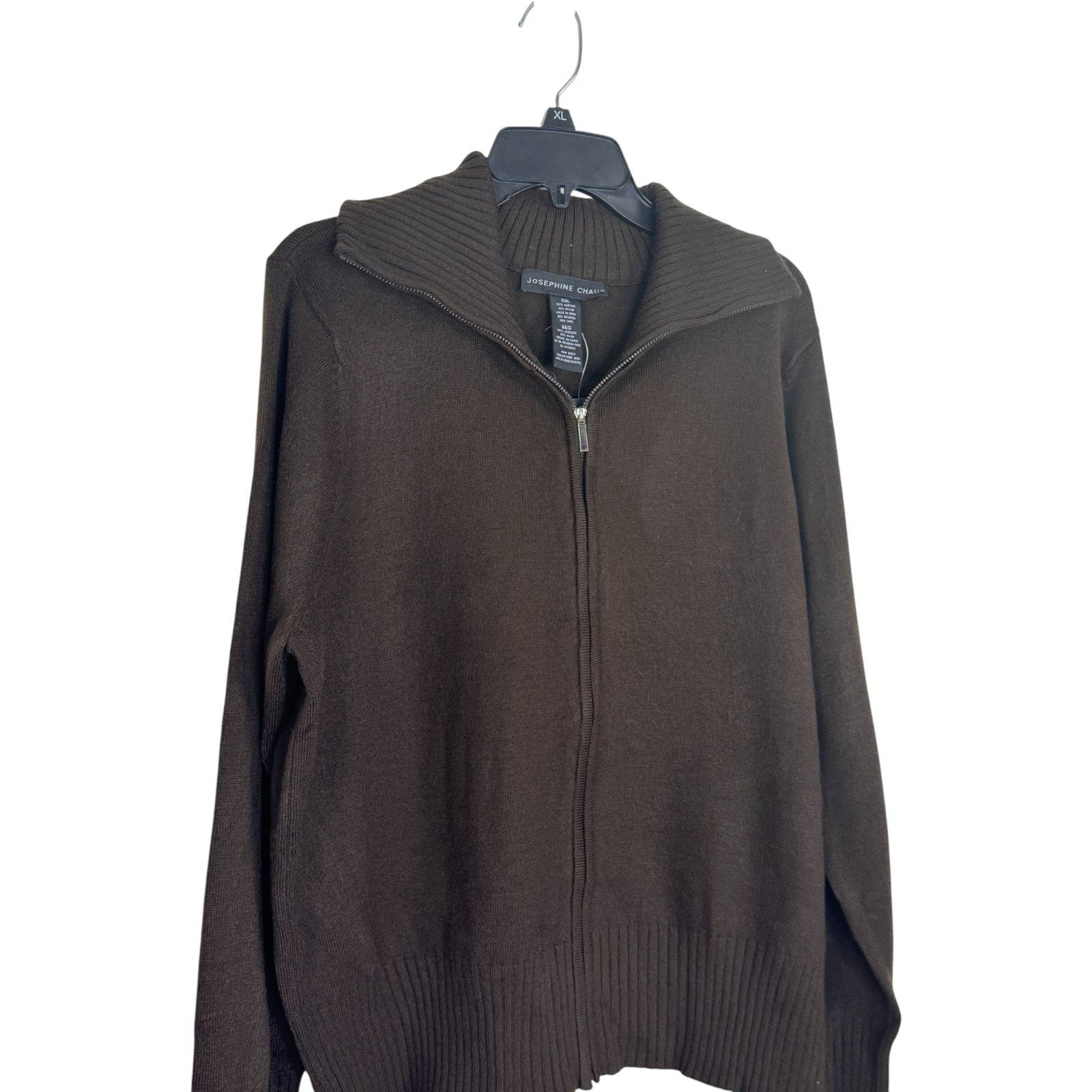 Other Josephine Chaus Brown Full Zip Sweater XXL Long Sleeve Size XXL / US 16-18 / IT 52-54 - 3 Thumbnail