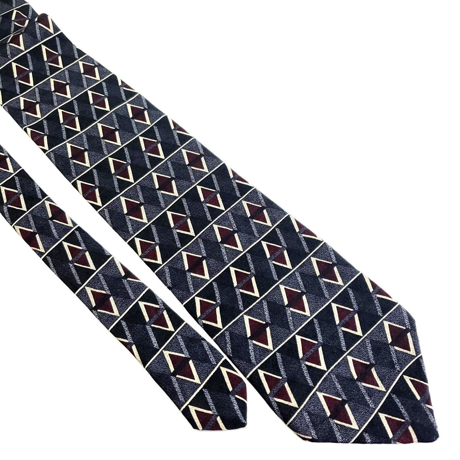 Haggar Haggar Silk Tie Print Gray Wide Size ONE SIZE - 1 Thumbnail