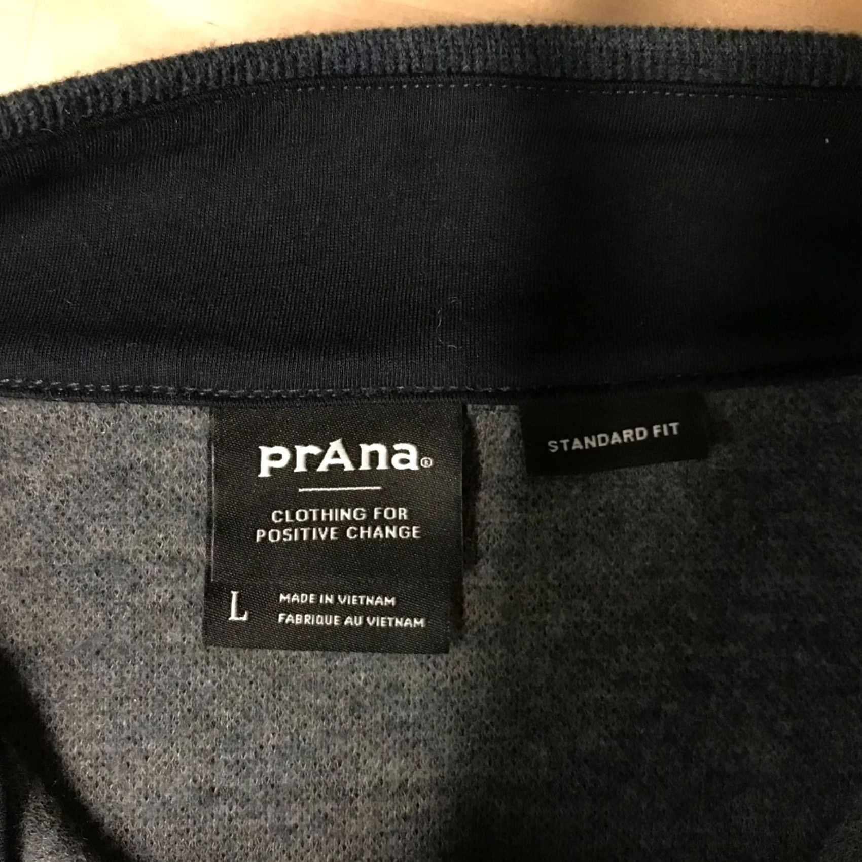 Prana PRANA MEN'S L BLUE 1/4 ZIP WOOL BLEND PULLOVER JACKET STANDARD FIT L Size US L / EU 52-54 / 3 - 7 Thumbnail