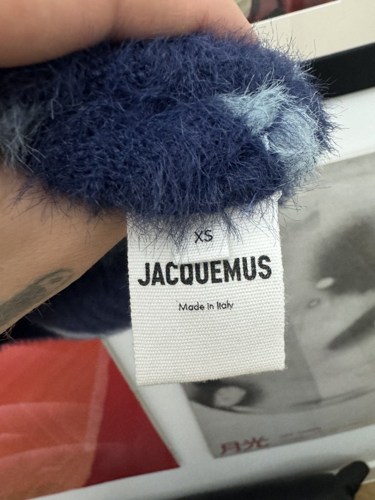 Jacquemus Jacquemus Navy Le Veste En Maille Oversize Knit Sweater Rare Size US XS / EU 42 / 0 - 4 Thumbnail